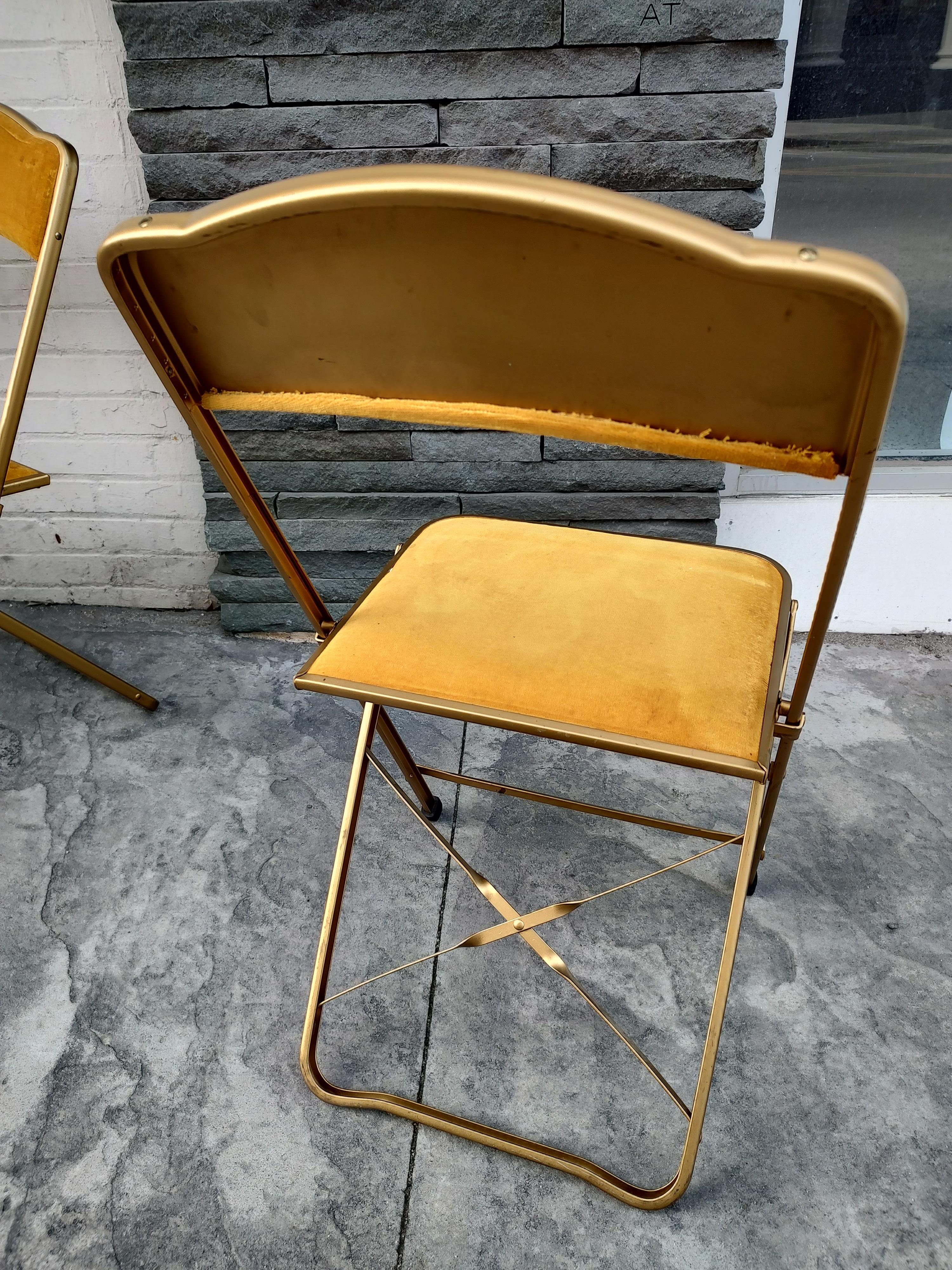 Velvet folding chairs top