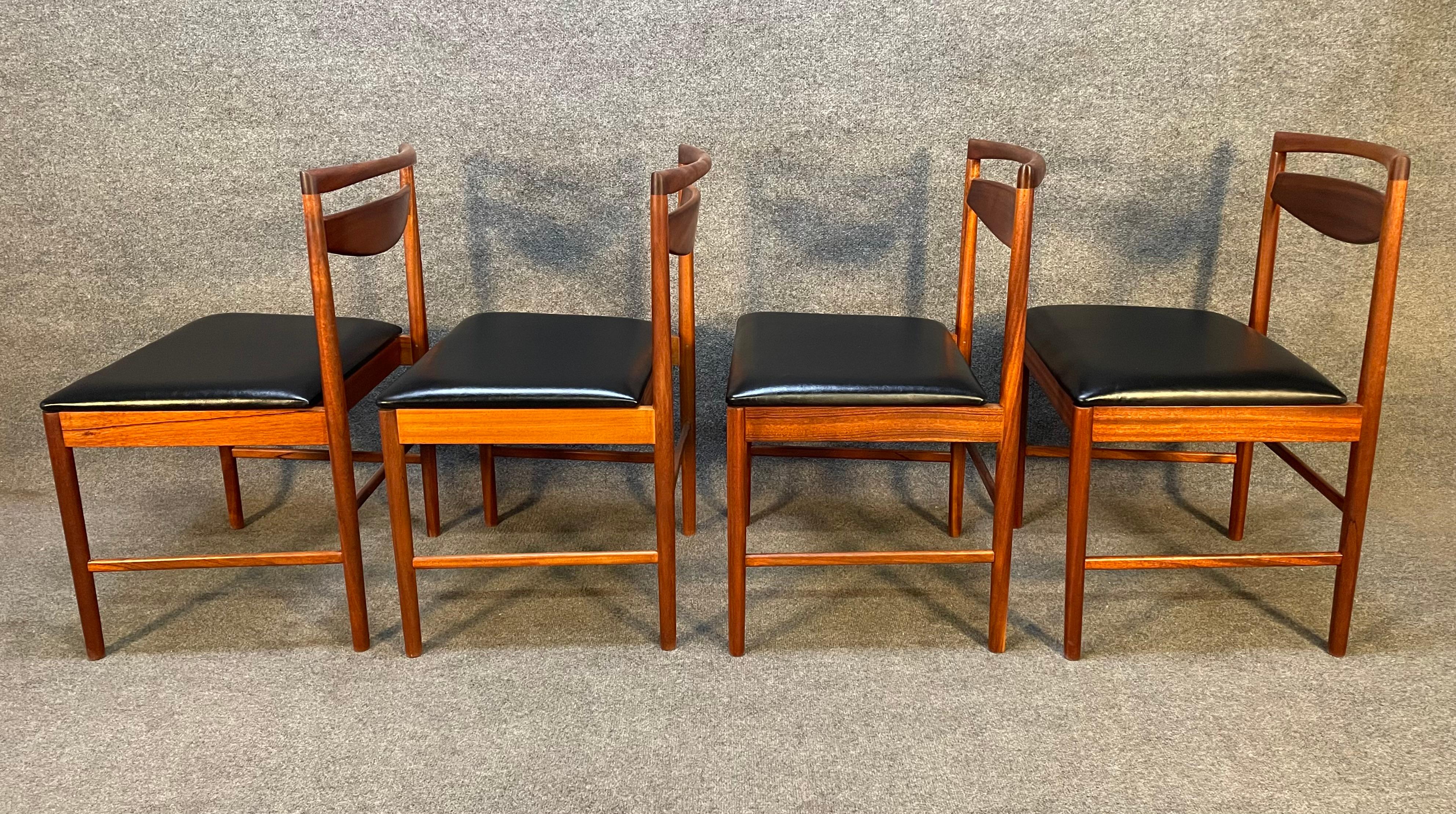 Set of 8 Vintage British Mid-Century Modern Mahogany Dining Chairs by McIntosh 1
