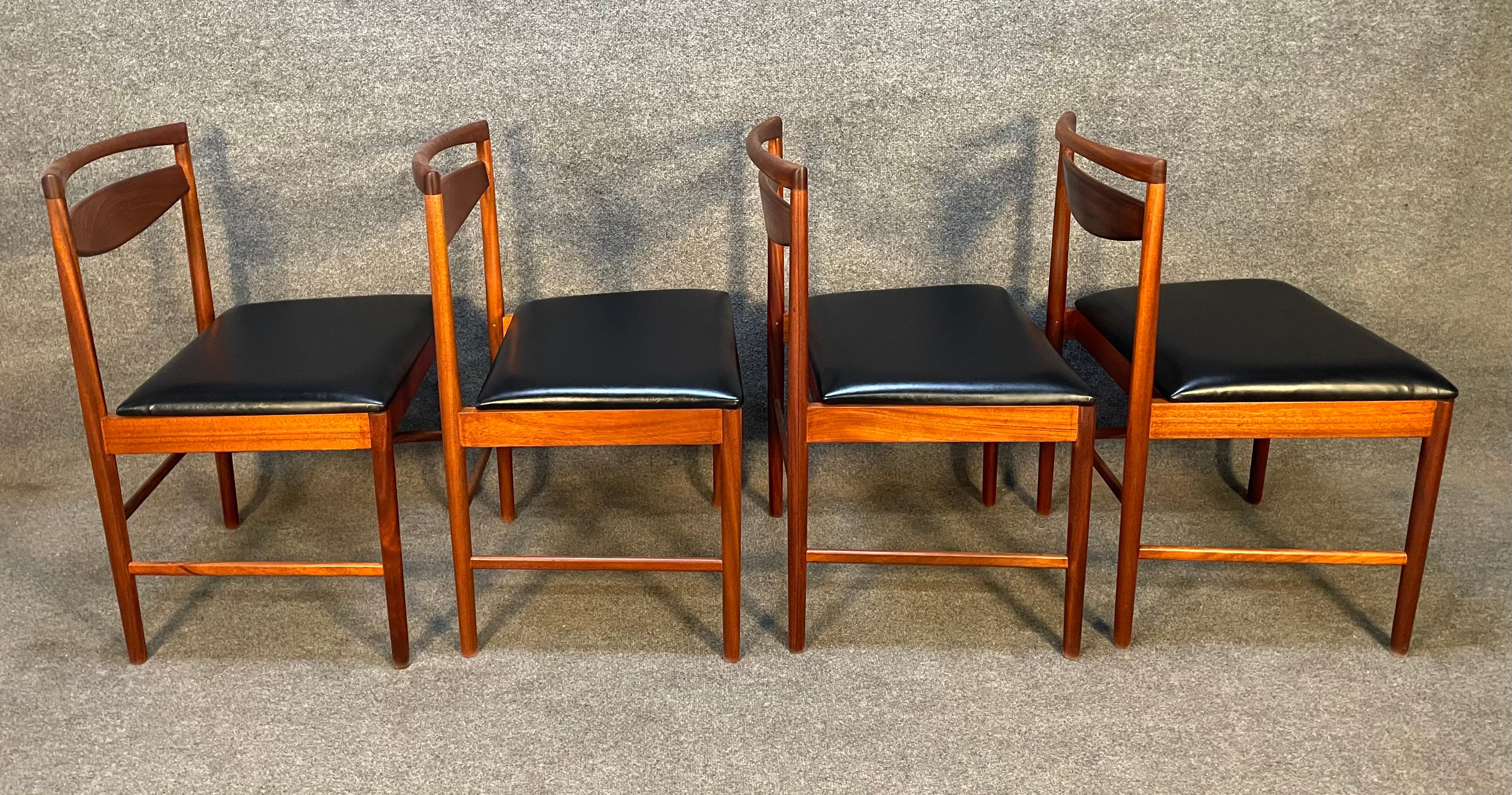 Set of 8 Vintage British Mid-Century Modern Mahogany Dining Chairs by McIntosh 2
