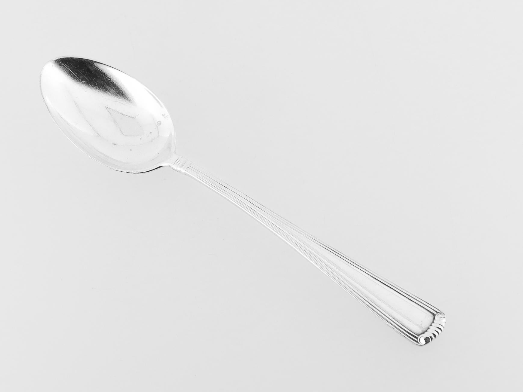 Set di 8 cucchiai demitasse d'epoca in argento Sterling Cartier Marie Louise in vendita 2