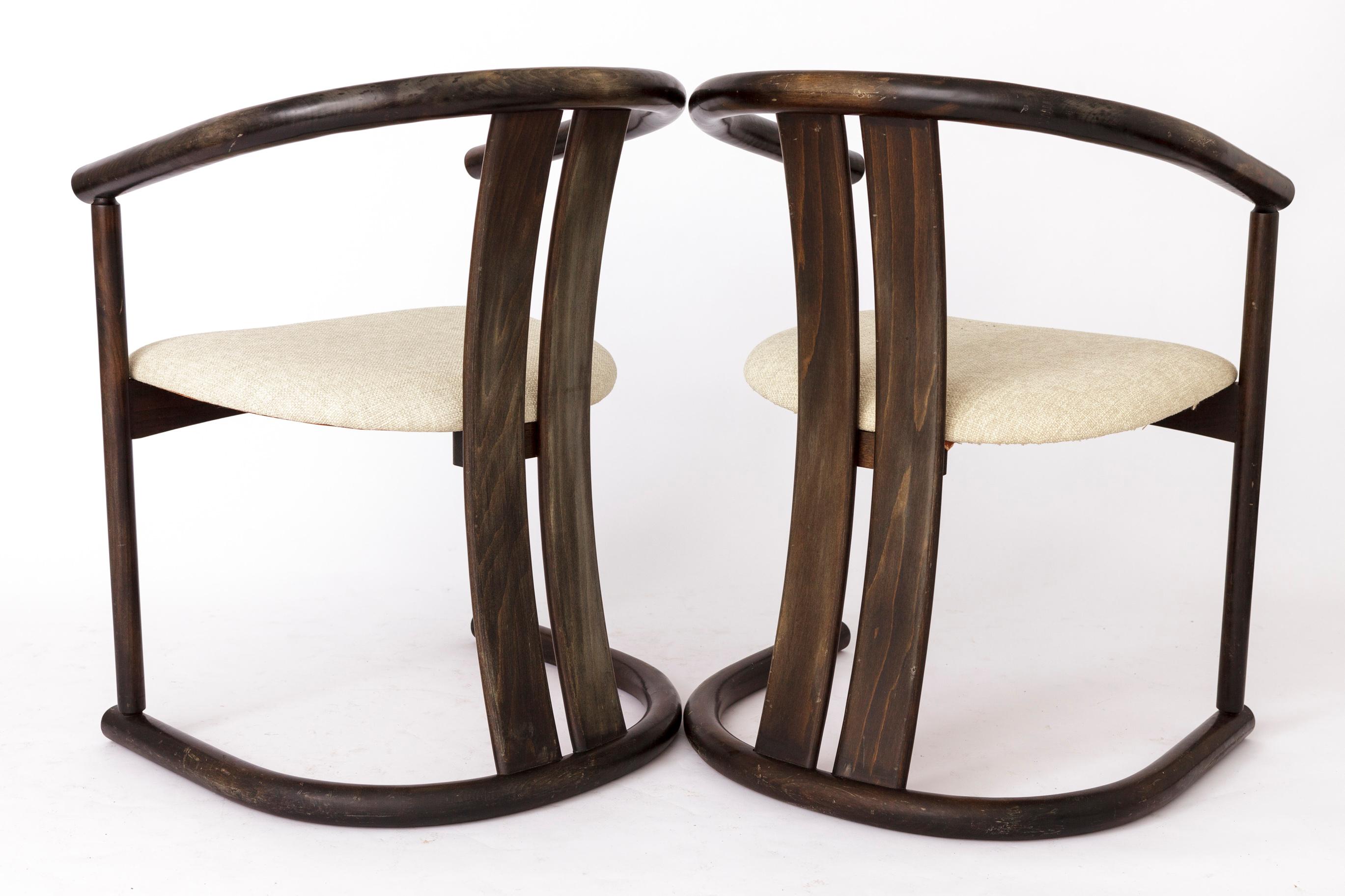 Mid-20th Century Set of 8 Vintage Casala Dining Armchairs – 1960s/70s Mid-Century Modern Wooden For Sale