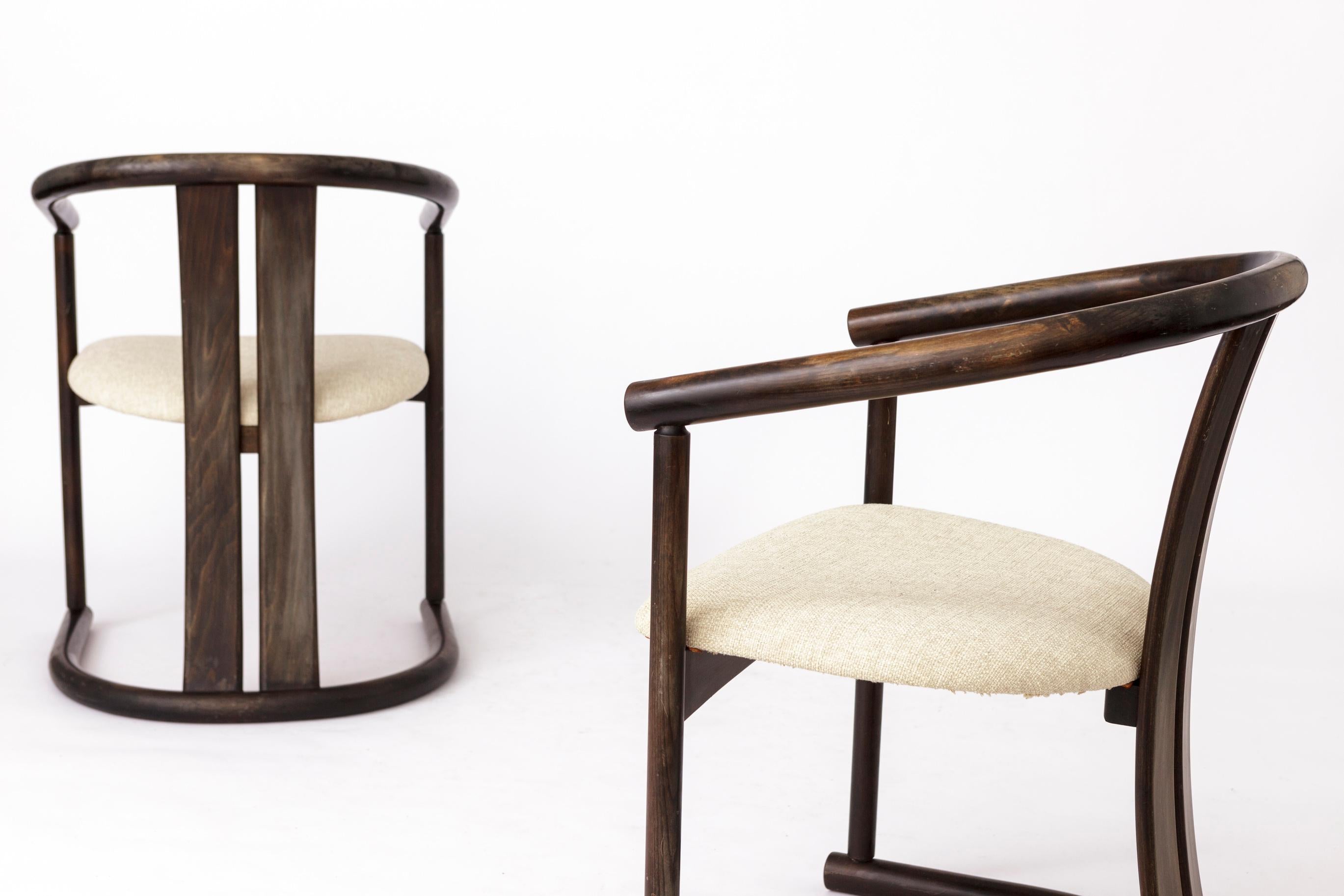 Teak Set of 8 Vintage Casala Dining Armchairs – 1960s/70s Mid-Century Modern Wooden For Sale