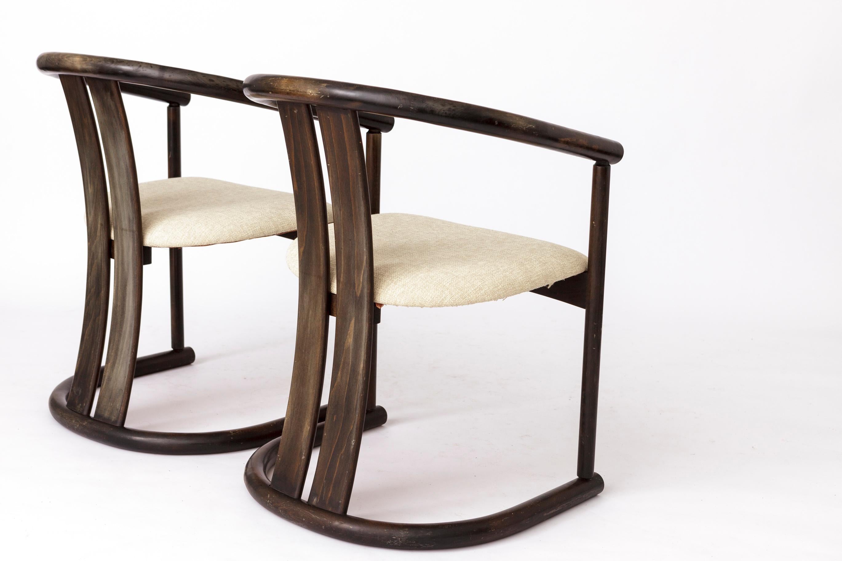 Set of 8 Vintage Casala Dining Armchairs – 1960s/70s Mid-Century Modern Wooden For Sale 2