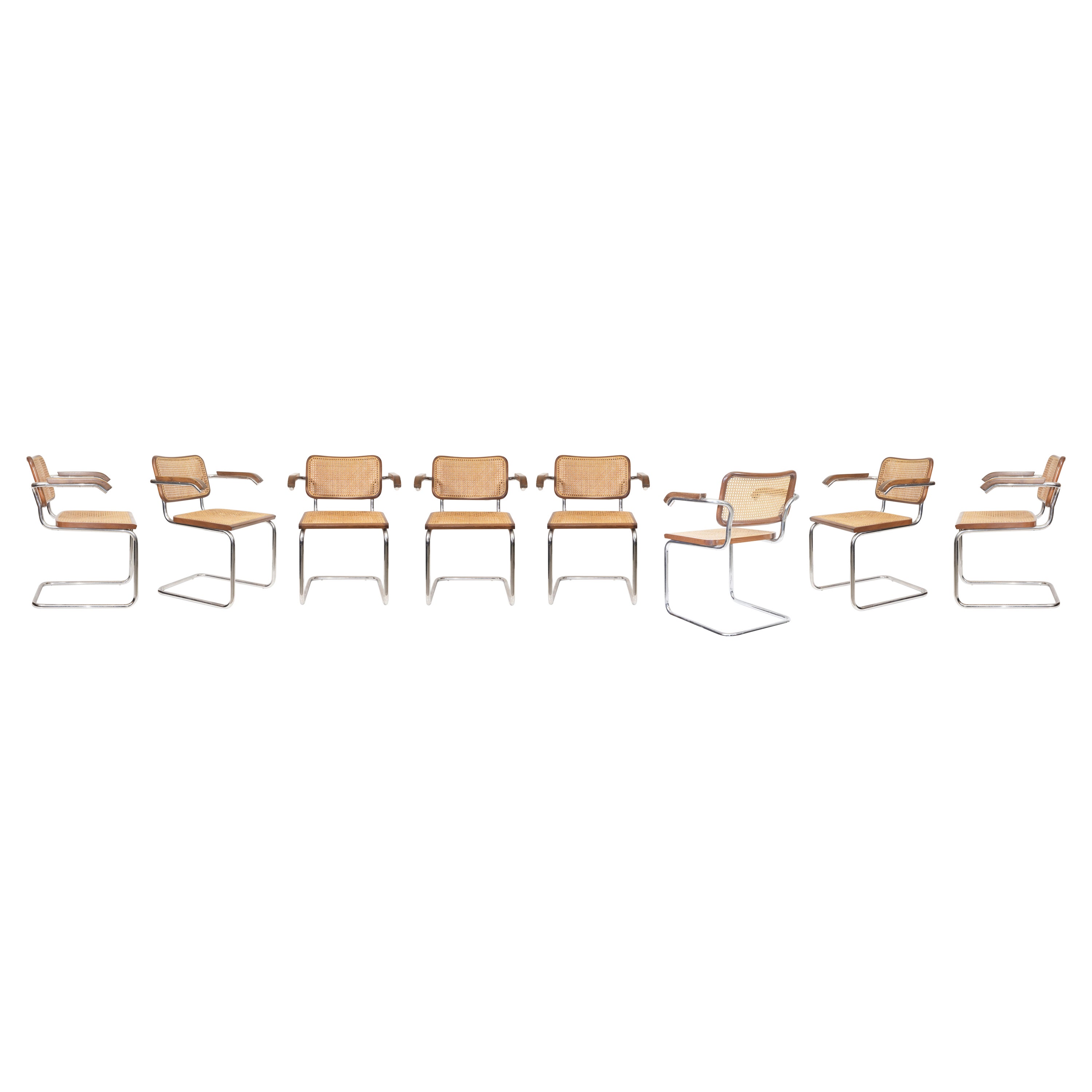 Set of 8 Vintage Cesca Chairs by Marcel Breuer, 1970s