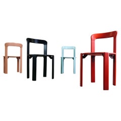 Set of 8 vintage chairs Bruno Rey Kusch & Co 1970s design new lacquered in the c