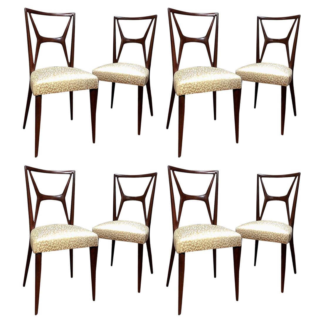 Set of 8 Vintage Chairs, Italy, 1970s