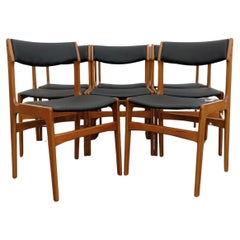Set di 8 sedie da pranzo d'epoca danese del Mid Century Modern Erik Buch