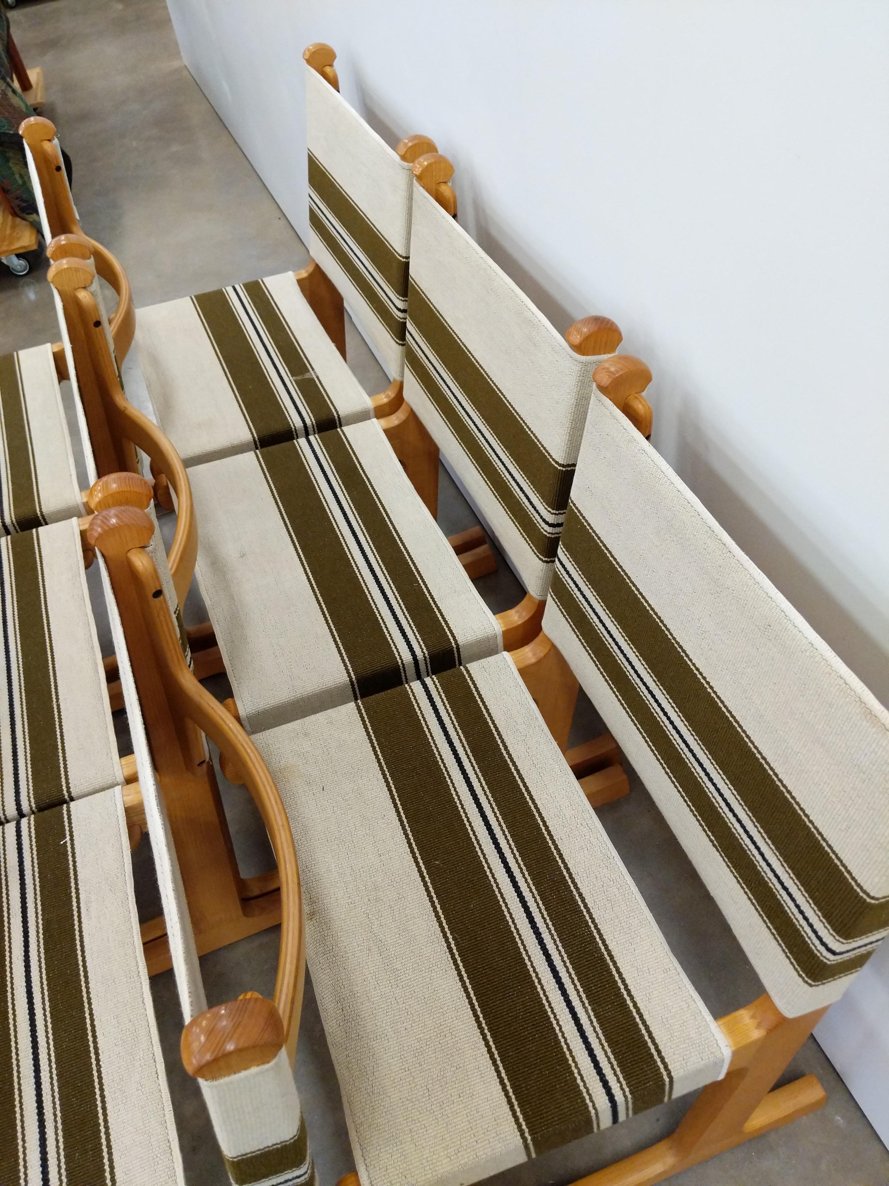 Set of 8 Vintage Danish Modern Oak Dining Chairs by Ditte & Adrian Heath 5