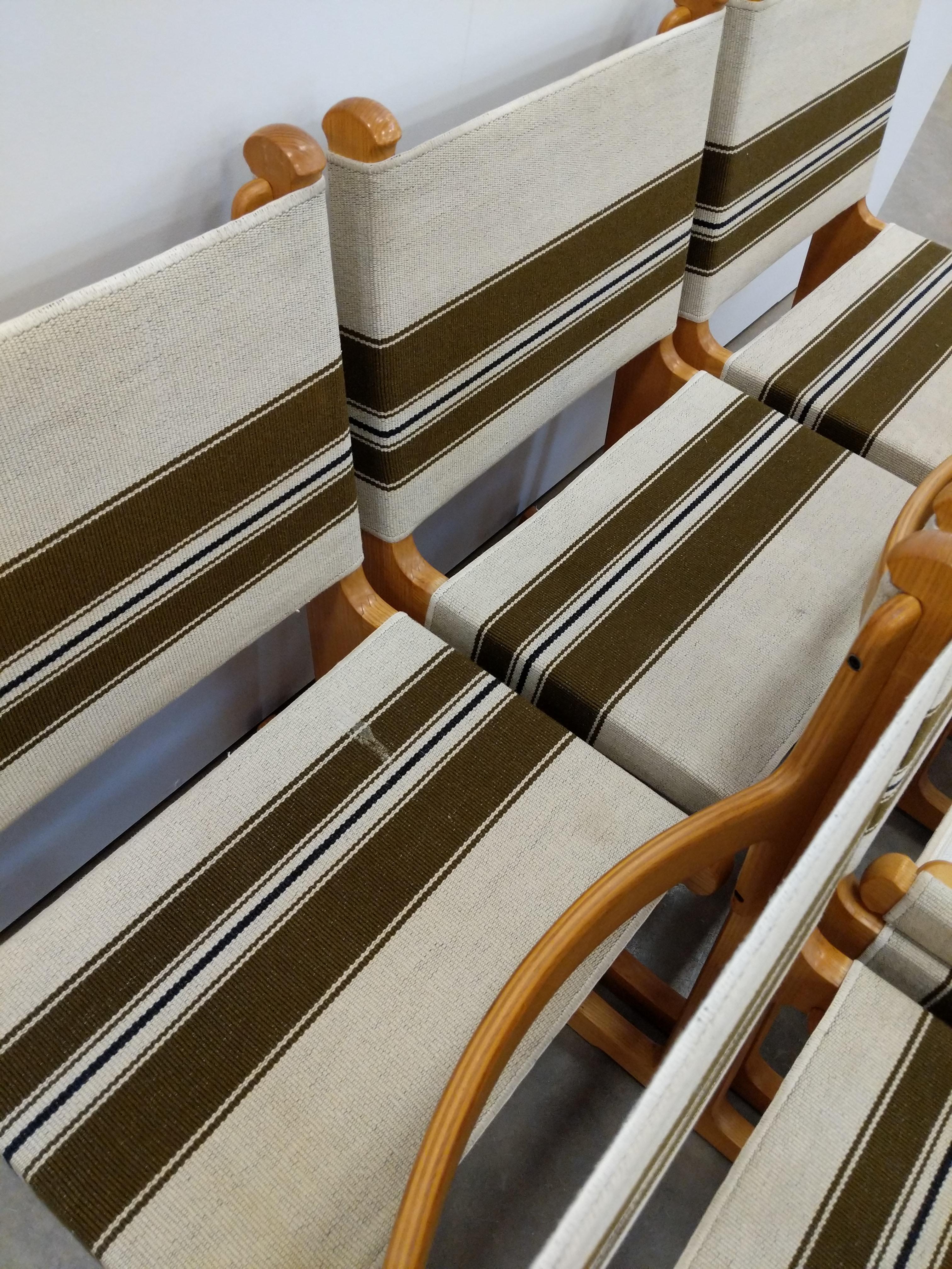Set of 8 Vintage Danish Modern Oak Dining Chairs by Ditte & Adrian Heath 8
