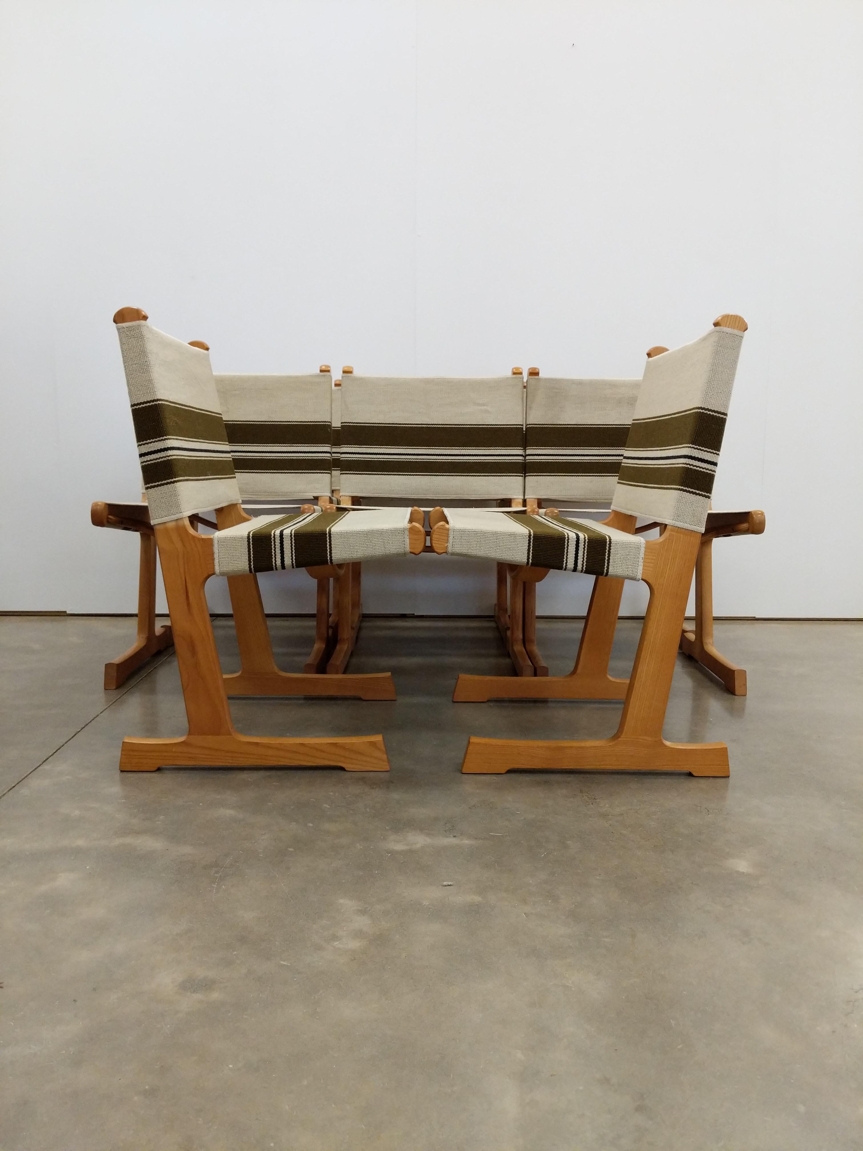 Set of 8 authentic vintage mid century Danish / Scandinavian Modern dining chairs.

Designed by Ditte and Adrian Heath for France & Søn.

Maker's marks on bottom.

This set is in excellent vintage condition with few signs of age-related wear (see