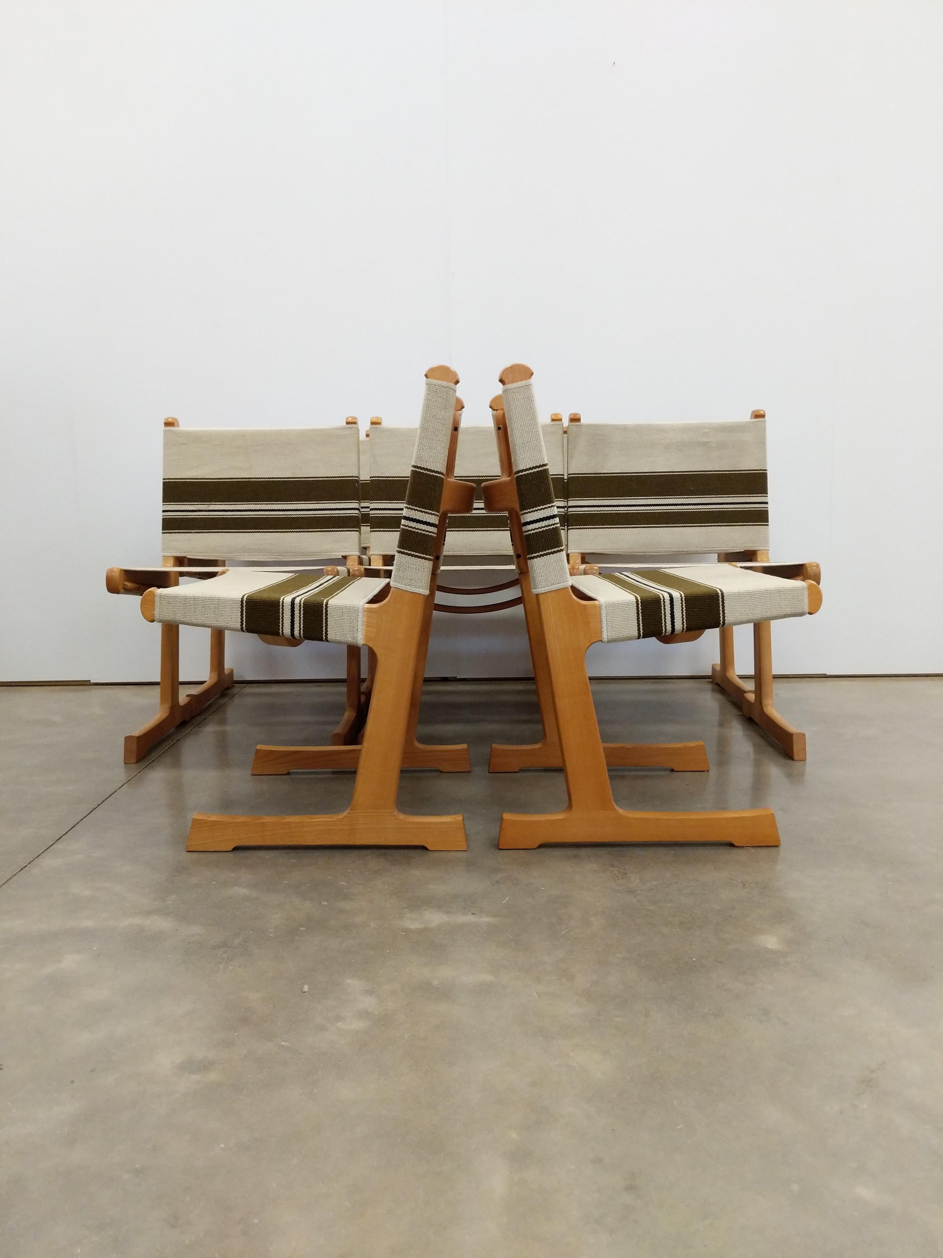 Set of 8 Vintage Danish Modern Oak Dining Chairs by Ditte & Adrian Heath In Good Condition In Gardiner, NY