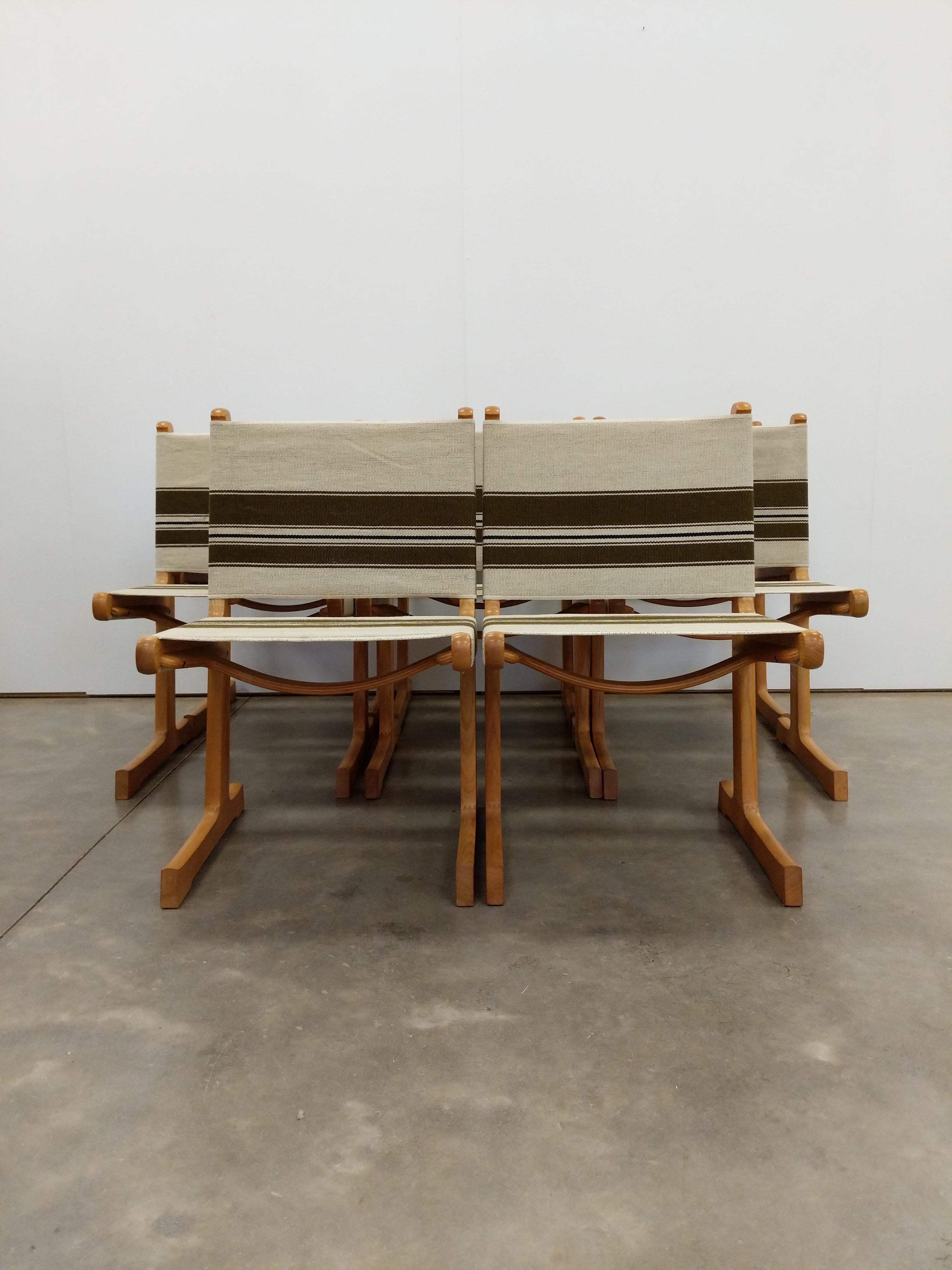 20th Century Set of 8 Vintage Danish Modern Oak Dining Chairs by Ditte & Adrian Heath