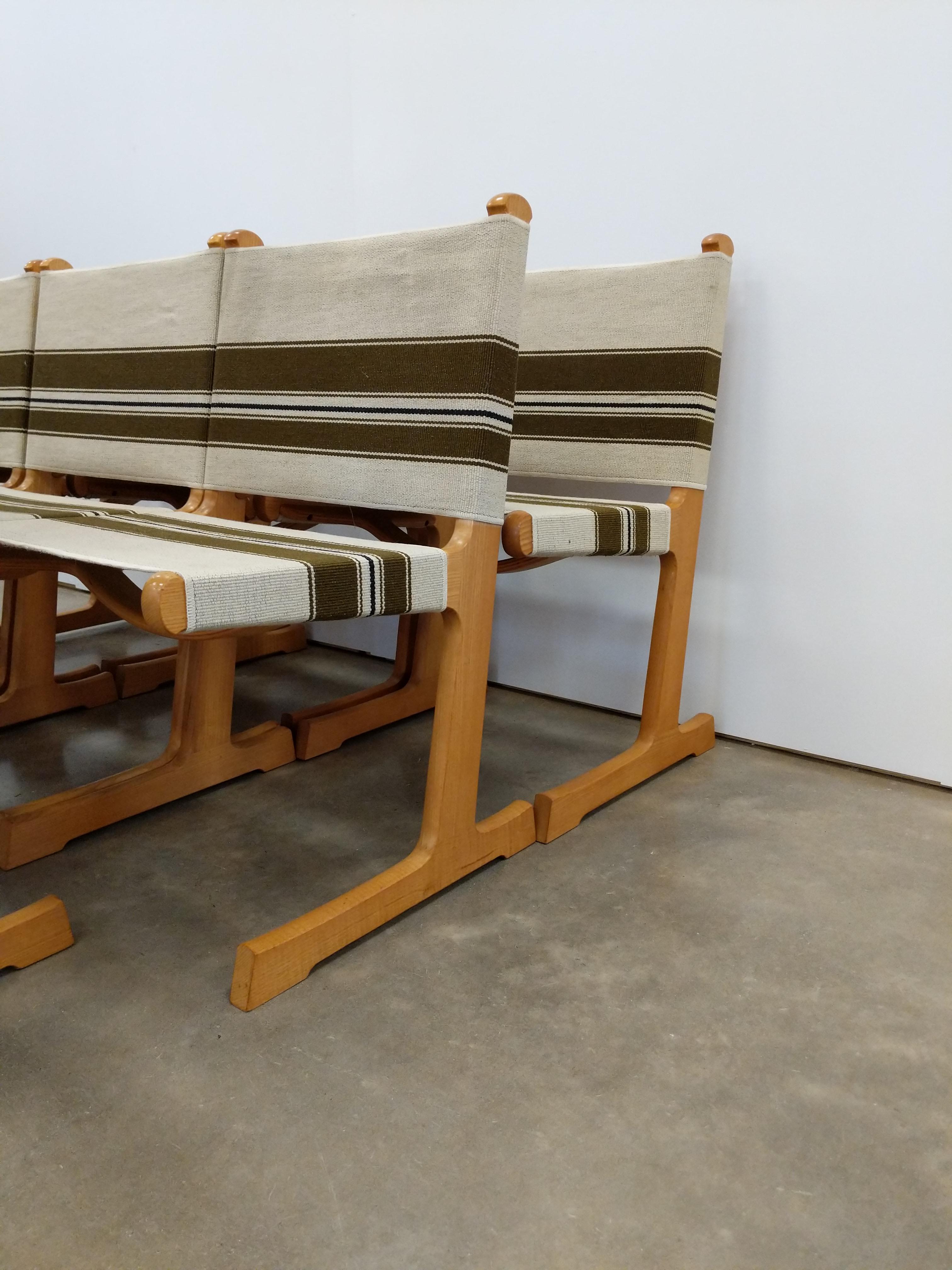 Set of 8 Vintage Danish Modern Oak Dining Chairs by Ditte & Adrian Heath 2