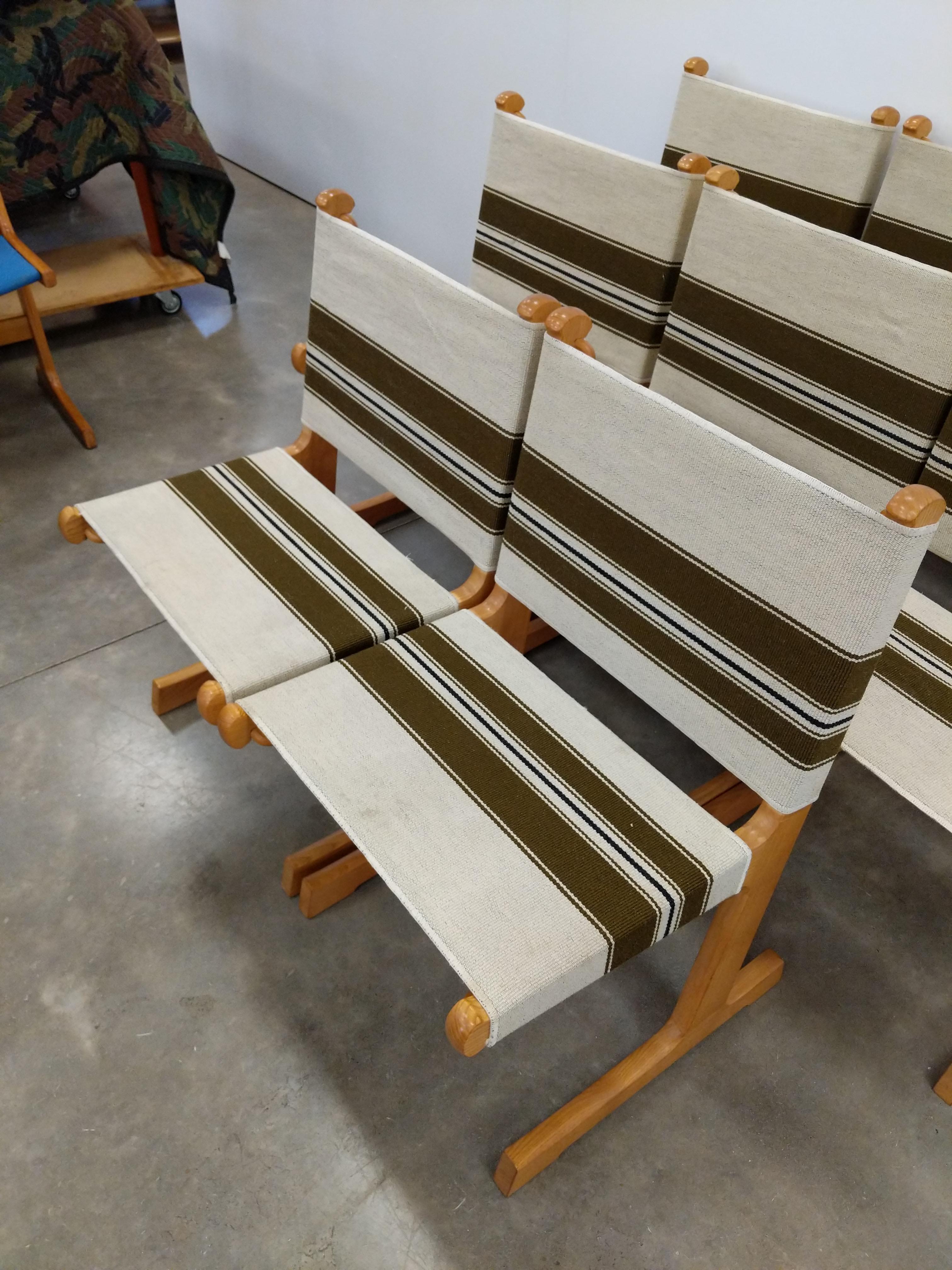 Set of 8 Vintage Danish Modern Oak Dining Chairs by Ditte & Adrian Heath 3