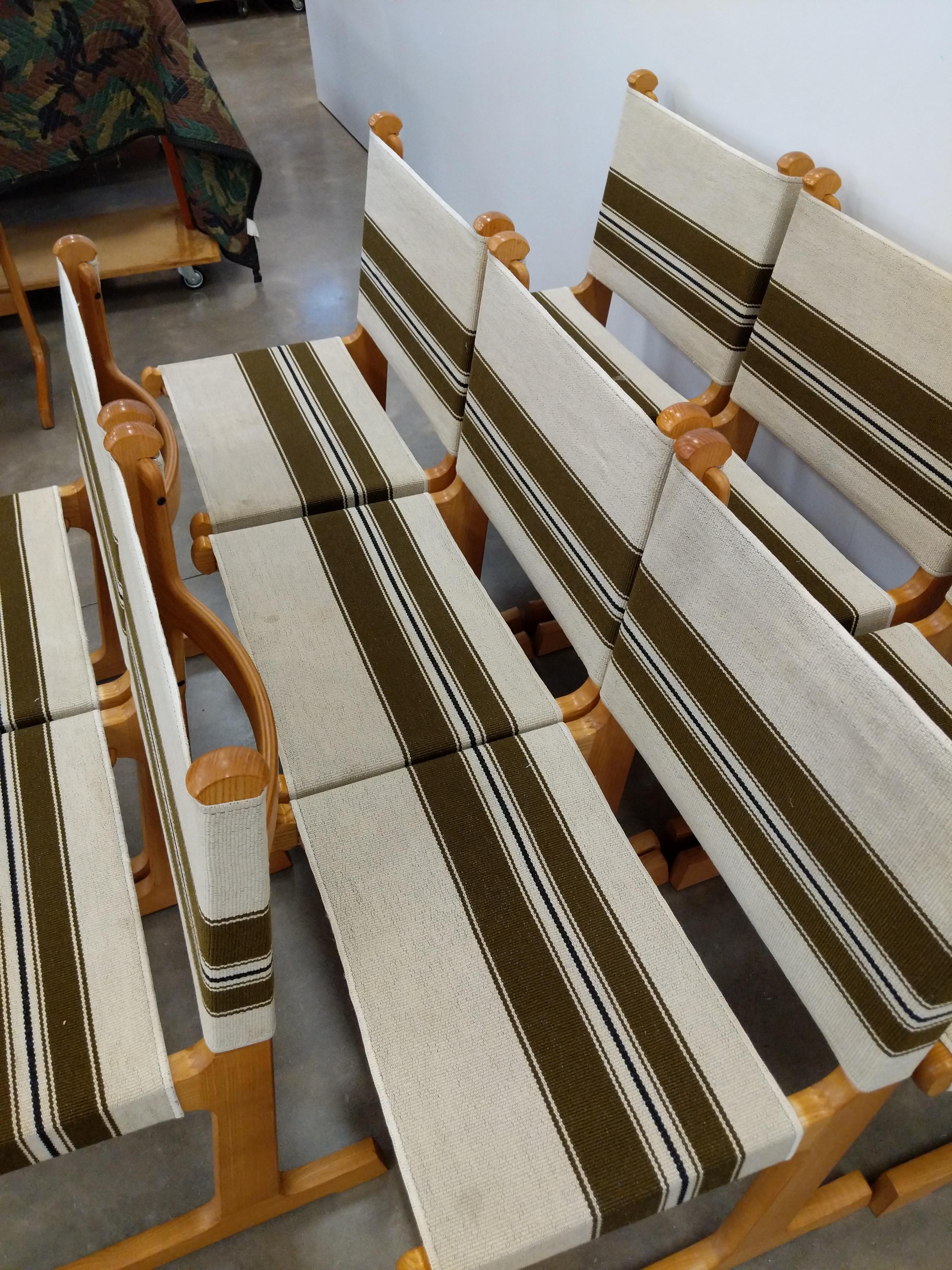 Set of 8 Vintage Danish Modern Oak Dining Chairs by Ditte & Adrian Heath 4