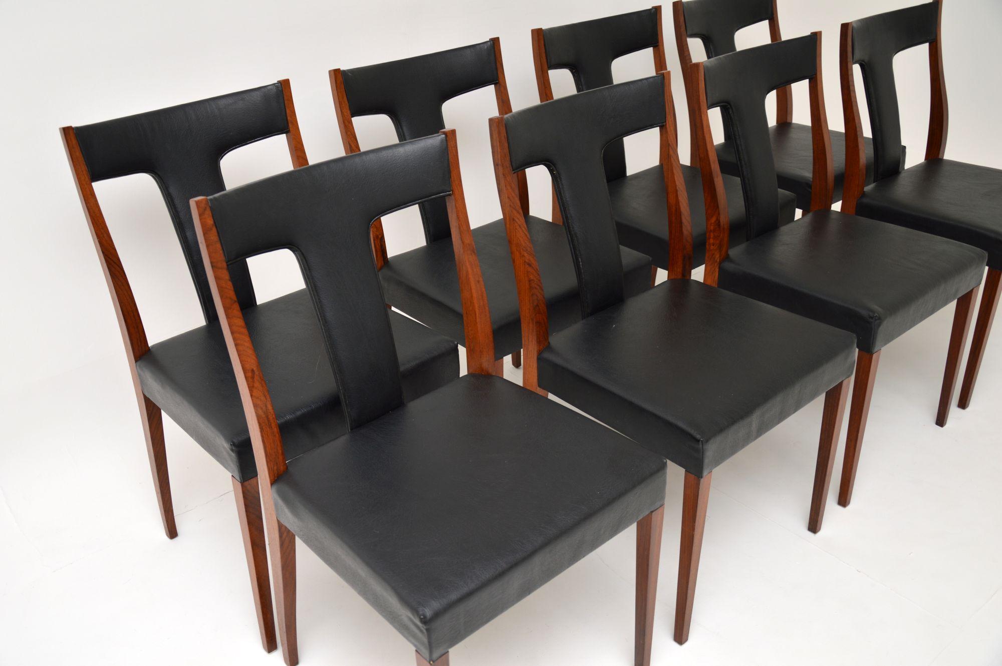 British Set of 8 Vintage Dining Chairs by Robert Heritage