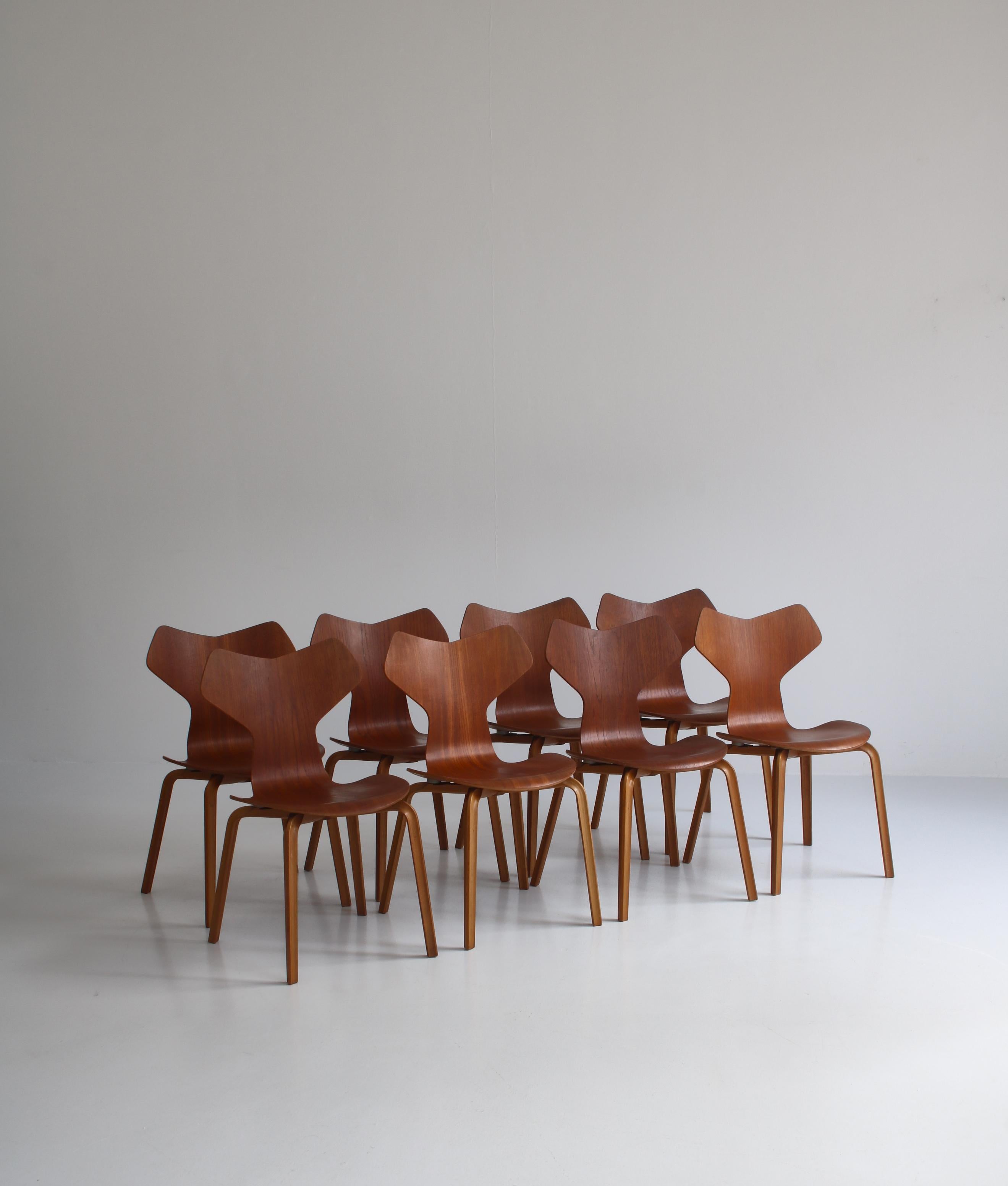 Danish 8 Vintage teak wood Dining Chairs 