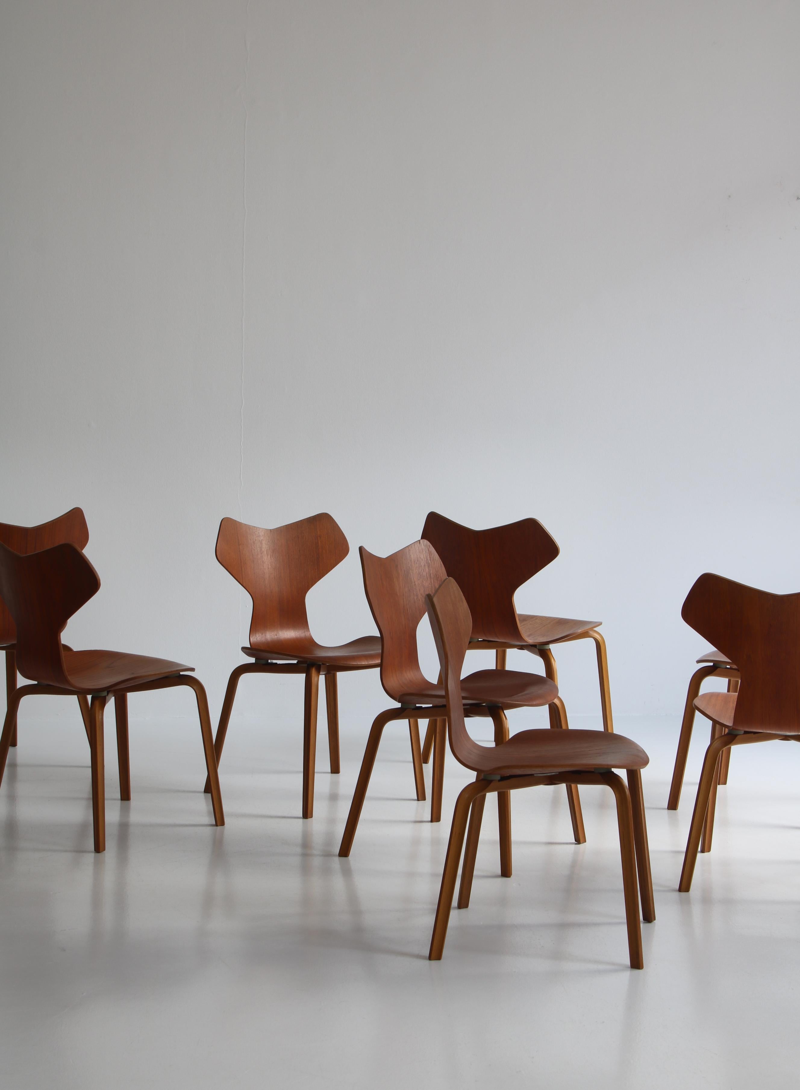 8 Vintage teak wood Dining Chairs 