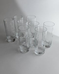 Set of 8 Vintage Drinking Glasses by Luigi Bormioli, Italy, 1980s