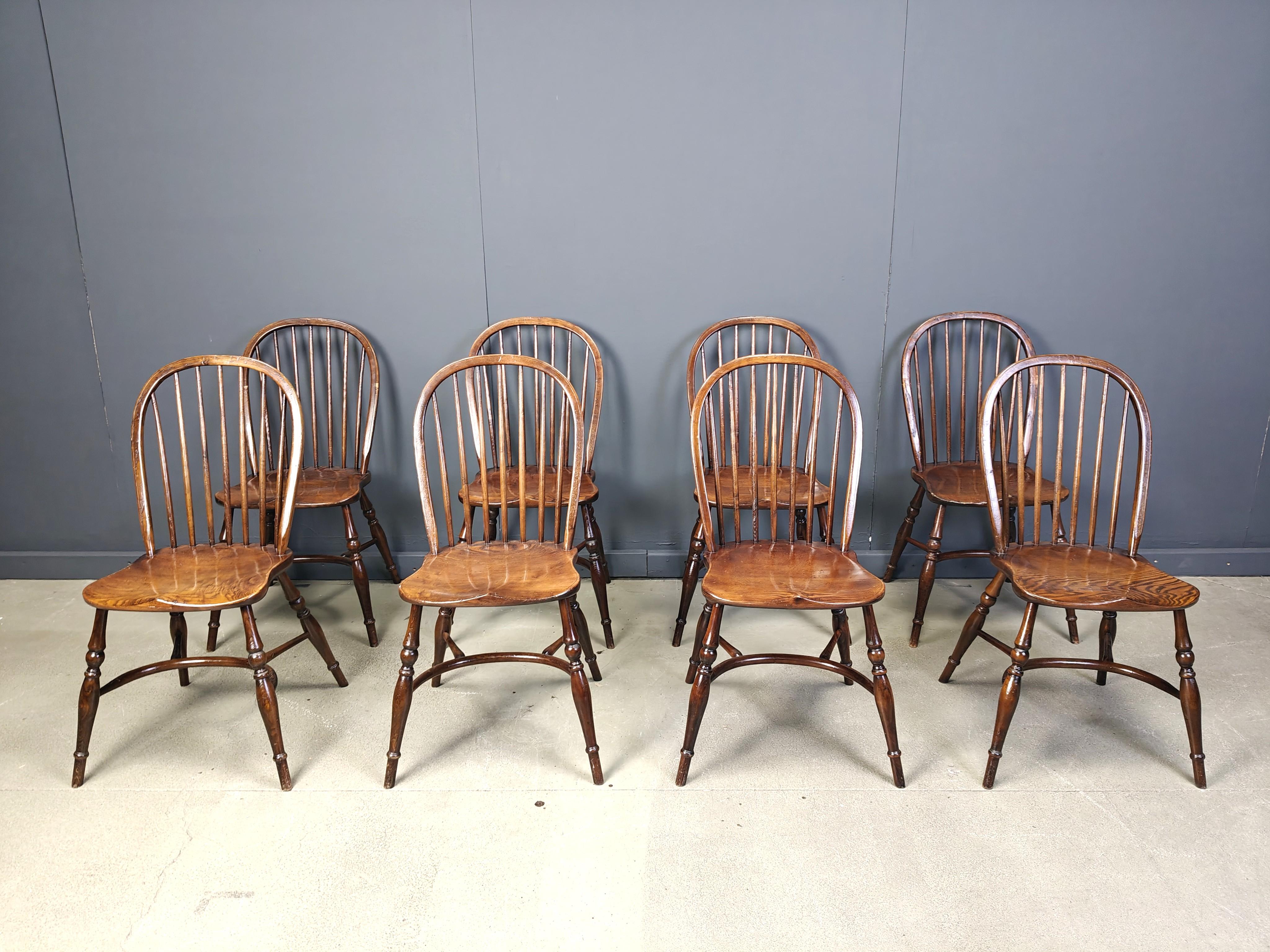 Set di 8 Vintage  Sedie da pranzo Ercol, anni '50 in vendita 3