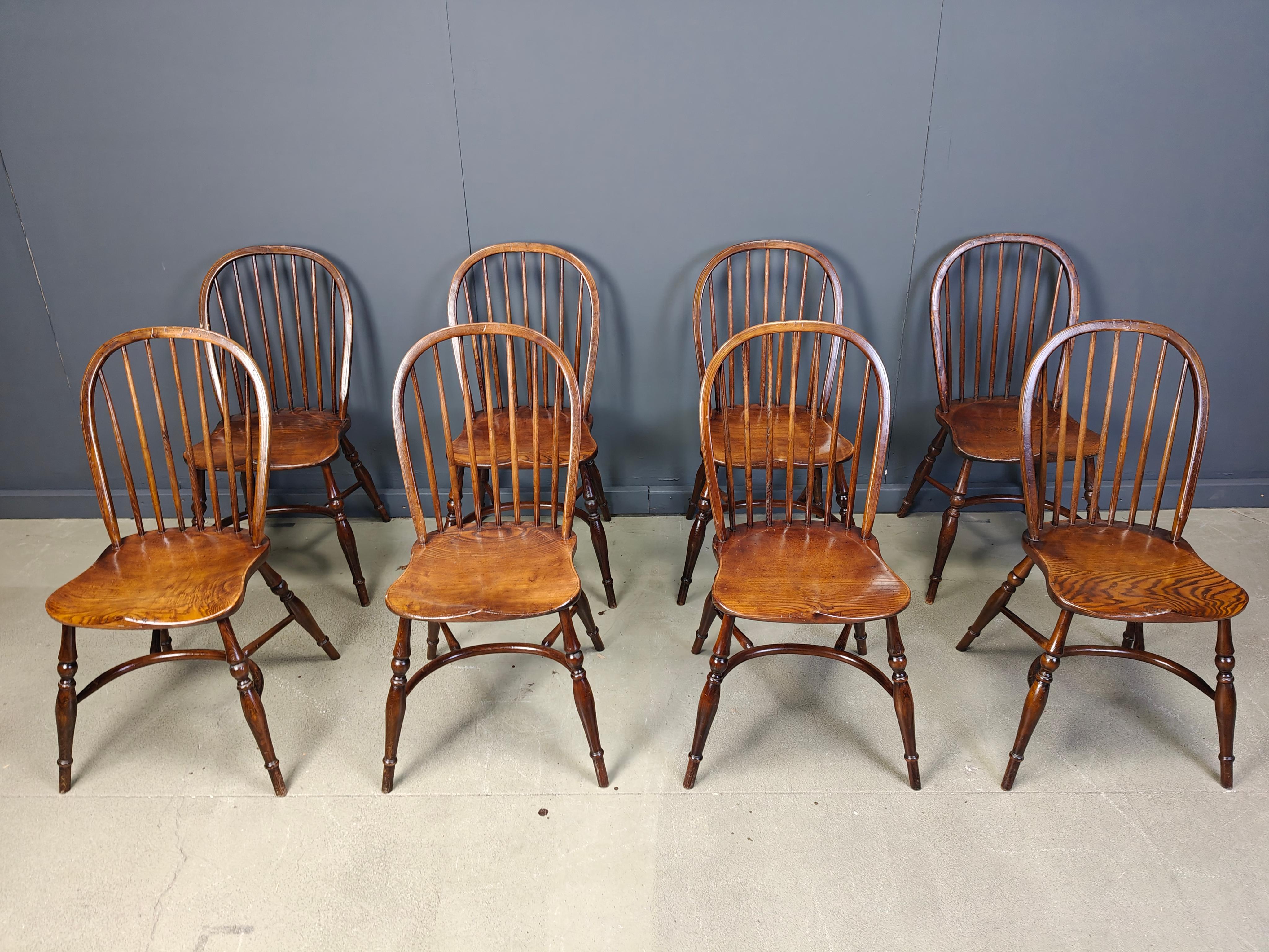 Set di 8 Vintage  Sedie da pranzo Ercol, anni '50 in vendita 4