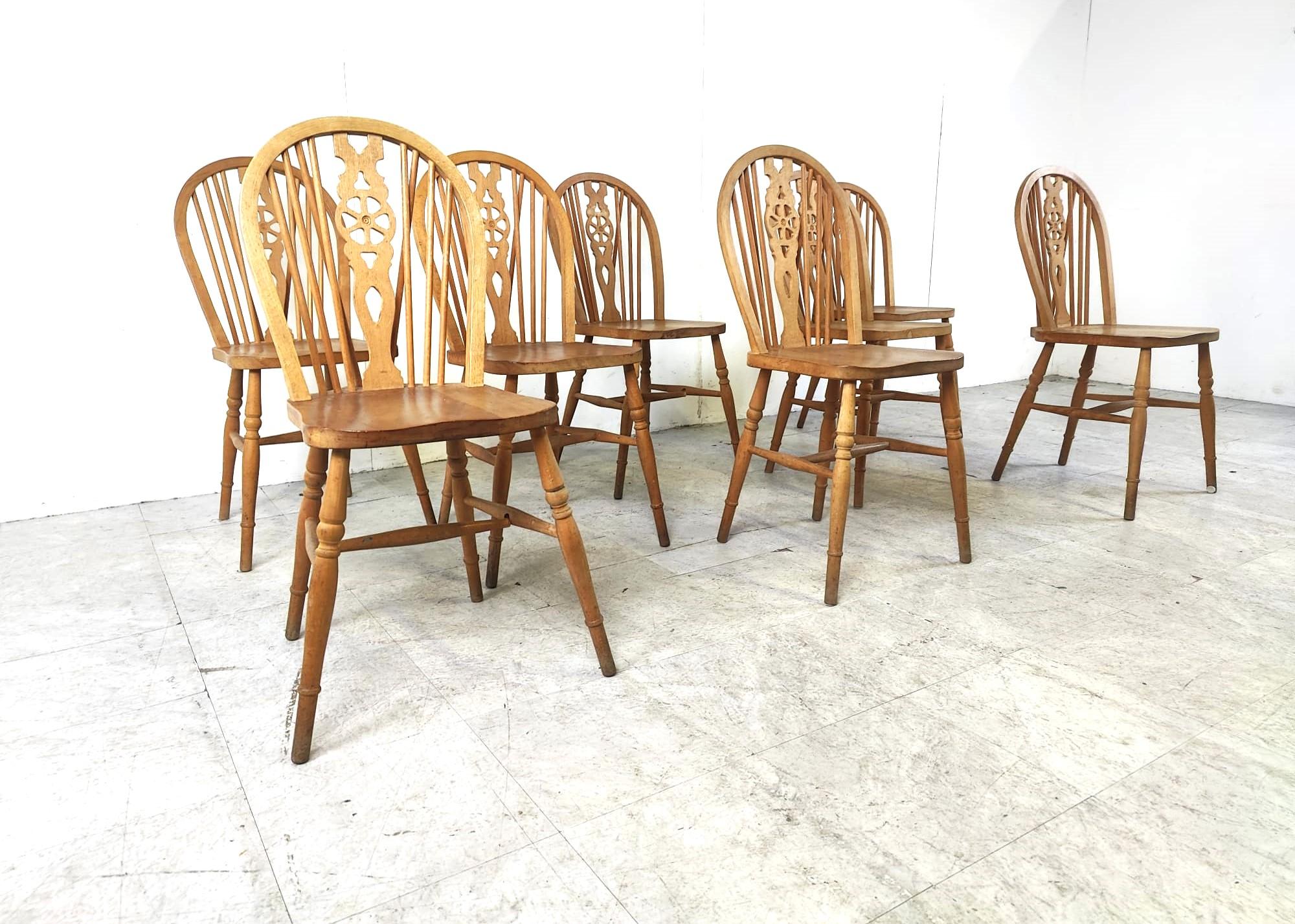 Set of 8 Vintage  Ercol Dining Chairs , 1950's In Good Condition For Sale In HEVERLEE, BE