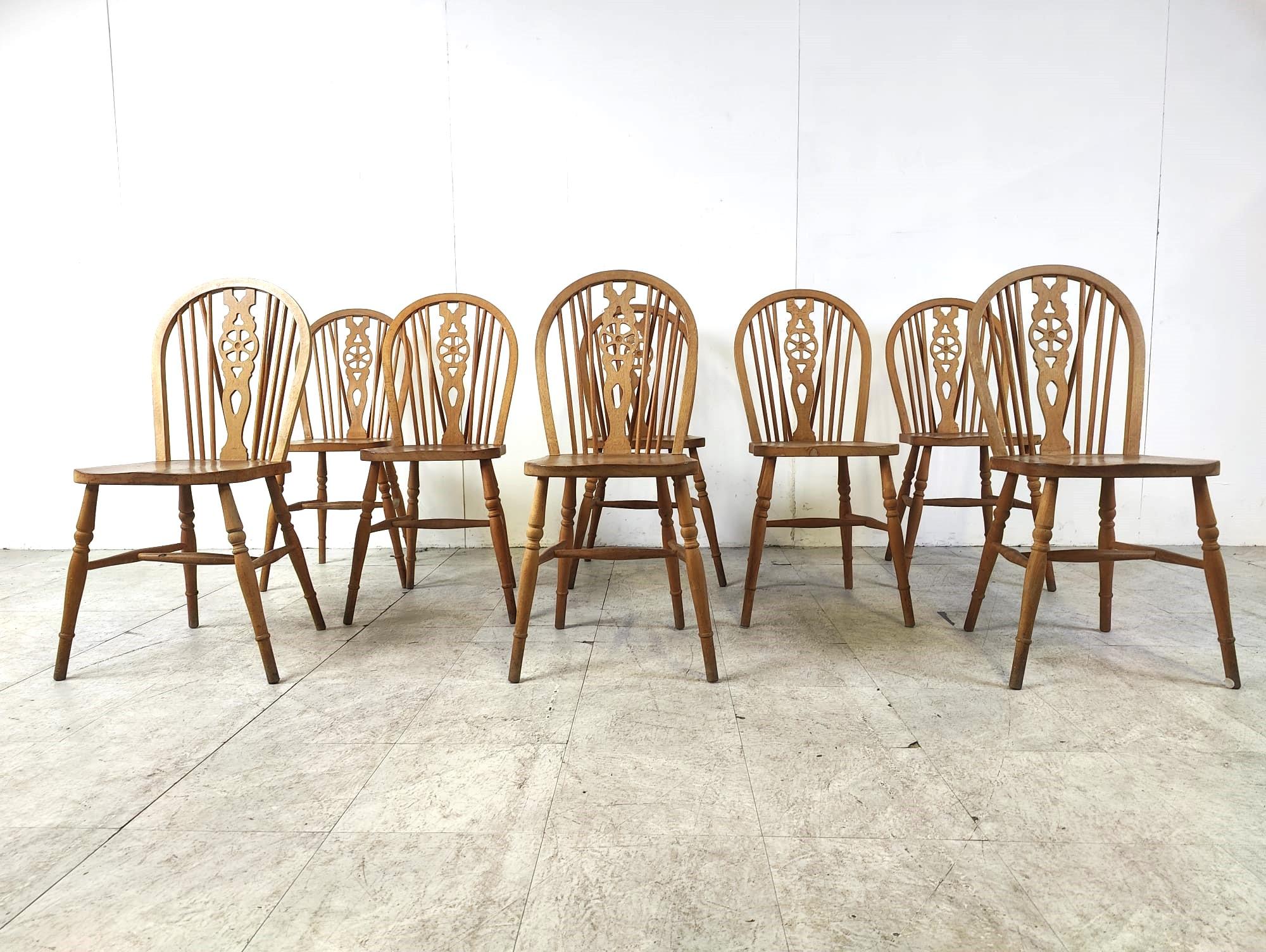 Mid-20th Century Set of 8 Vintage  Ercol Dining Chairs , 1950's For Sale