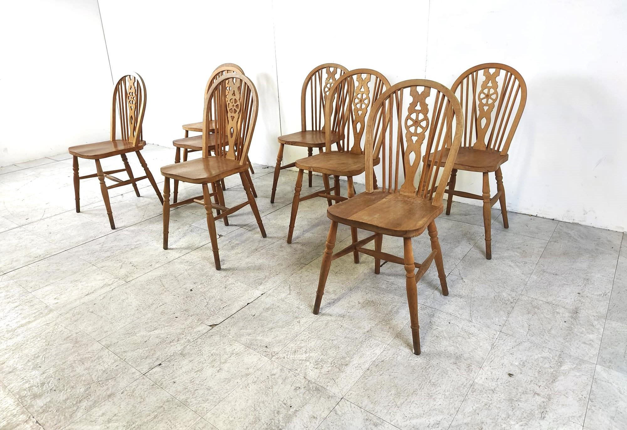 Set of 8 Vintage  Ercol Dining Chairs , 1950's For Sale 1