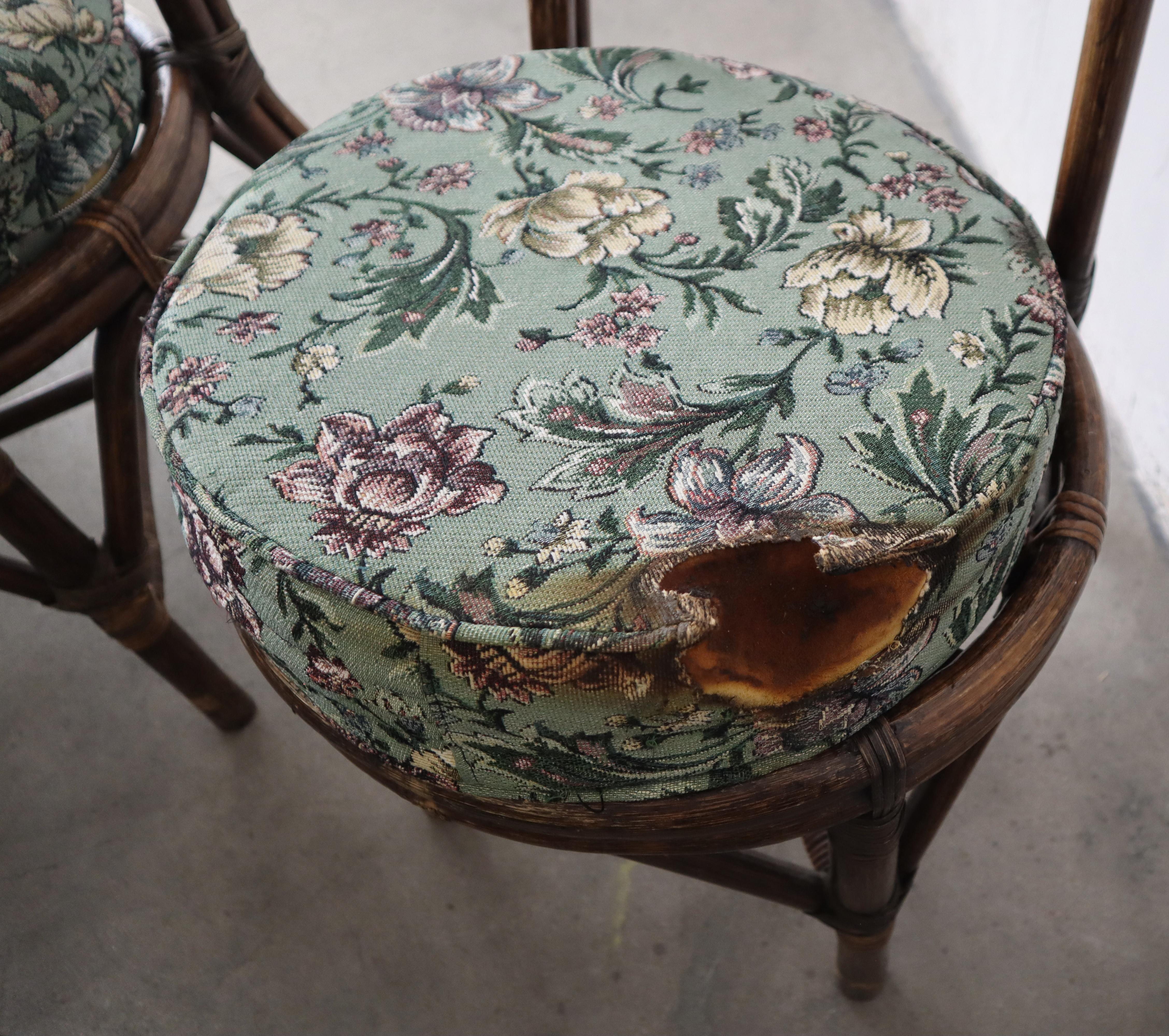 Set di 8 sedie da pranzo vintage con schienale alto in bambù italiano in vendita 8