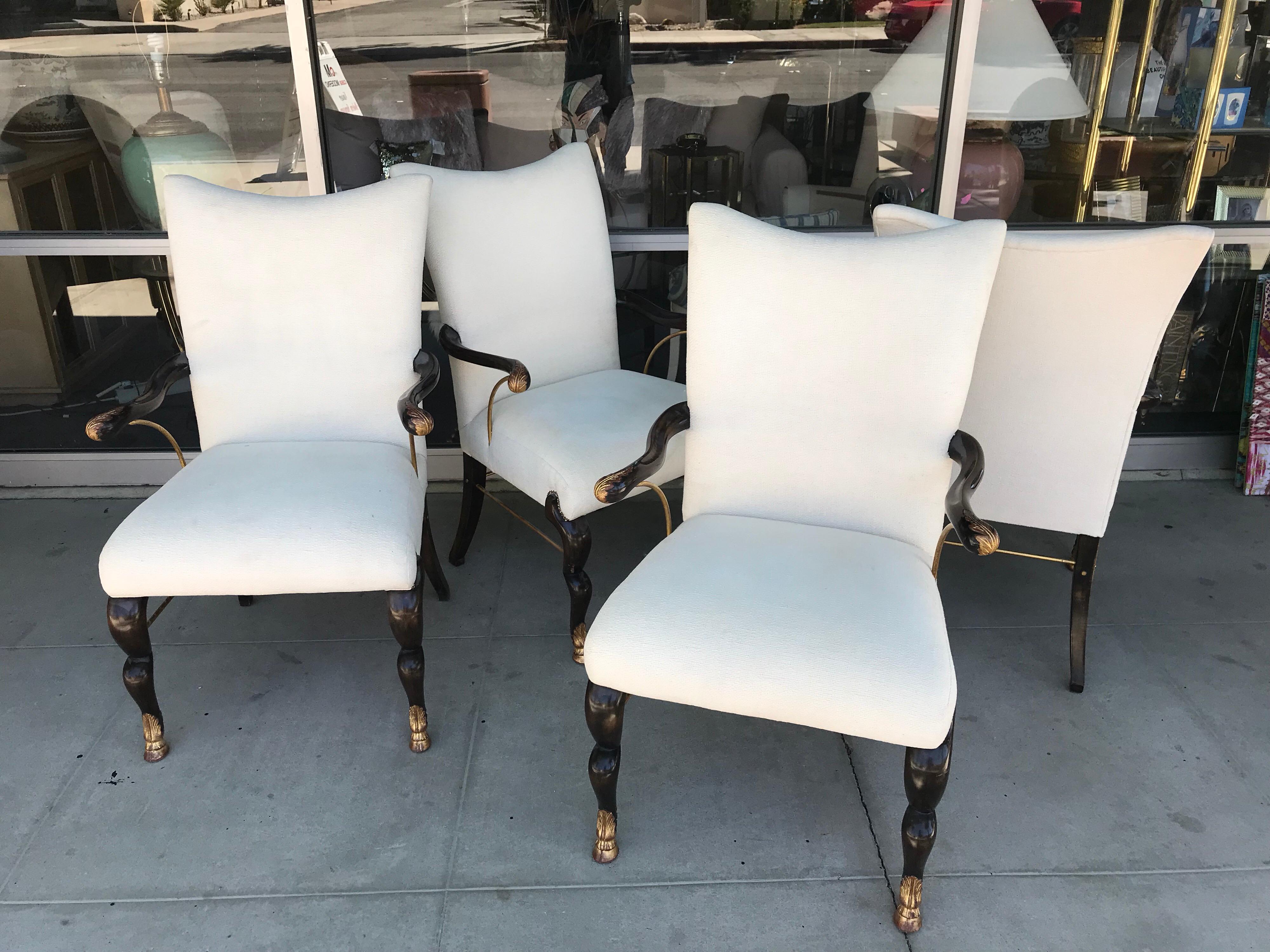 These chairs came from a amazing Rancho Mirage Estate that was so over the top in luxury and quality! The entire Estate was envisioned by the late Steve Chase. These came from the formal dining room. (2 sets of round his and her tables that sat 4