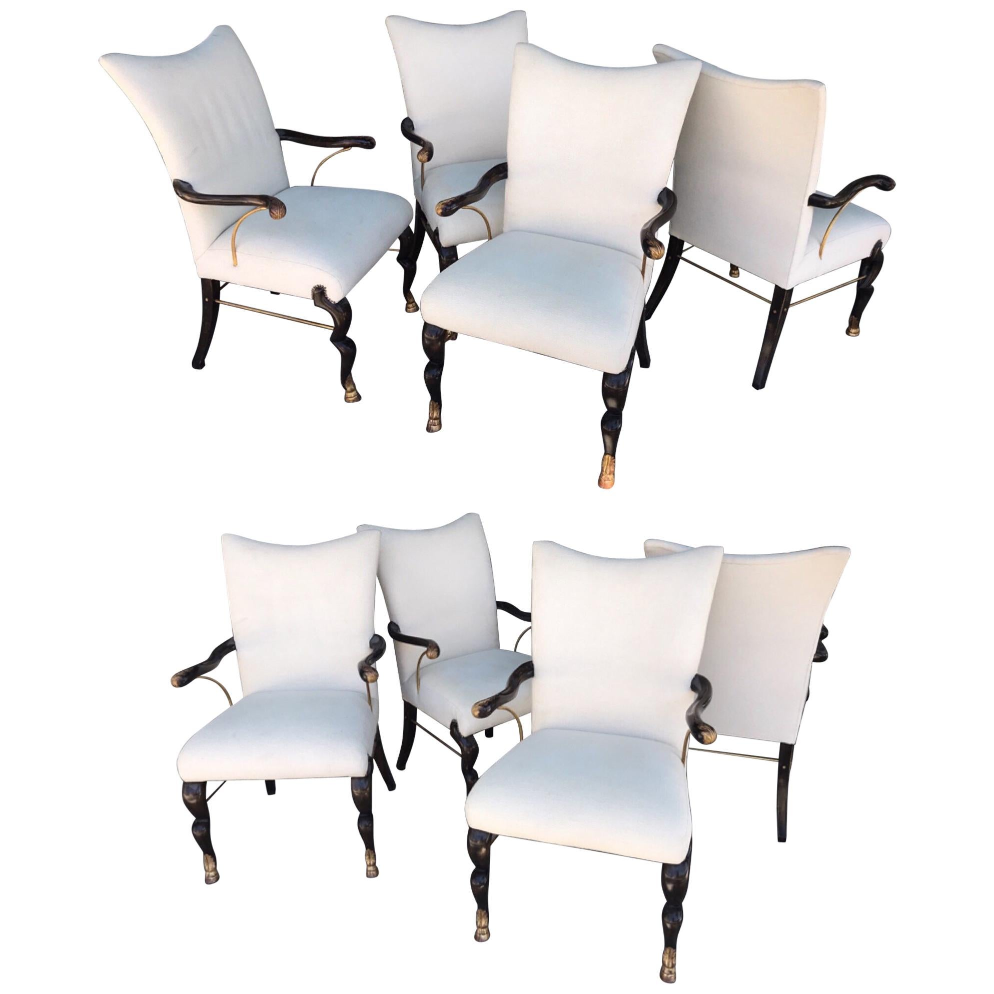 Set of 8 Designer Custom Made Modern Dining Chairs from Steve Chase Estate