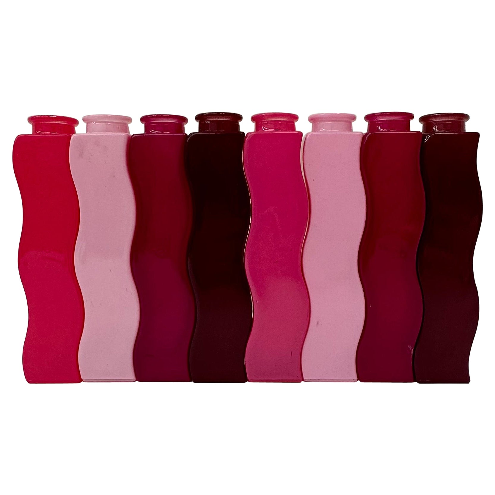 Set of 8 Vintage Ikea Wave Squiggle Skämt vases , 1990’S