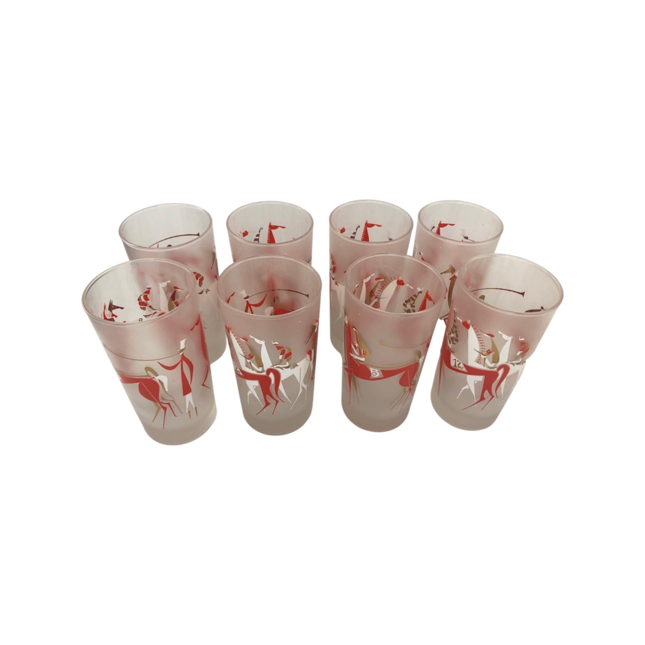  Set of 8 Vintage Libbey Highball Glasses in the Longchamp Pattern  In Good Condition For Sale In Chapel Hill, NC