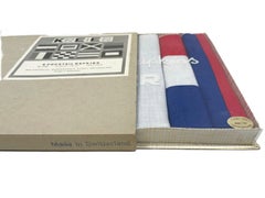 Set of 8 Vintage Linen Nautical Flag Cocktail Napkins by Kreier