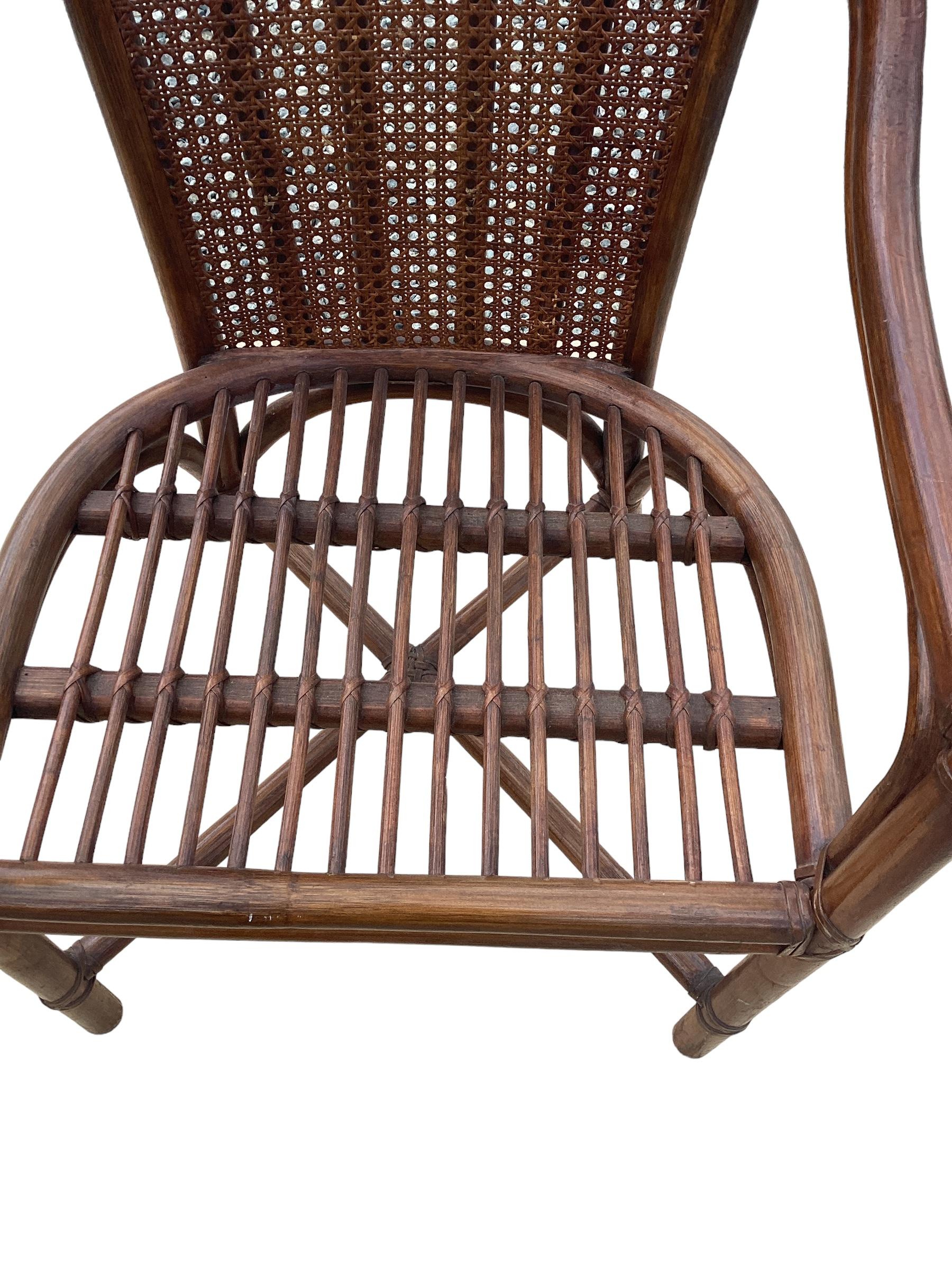 Set of 8 Vintage McGuire Rattan Dining Chairs 4