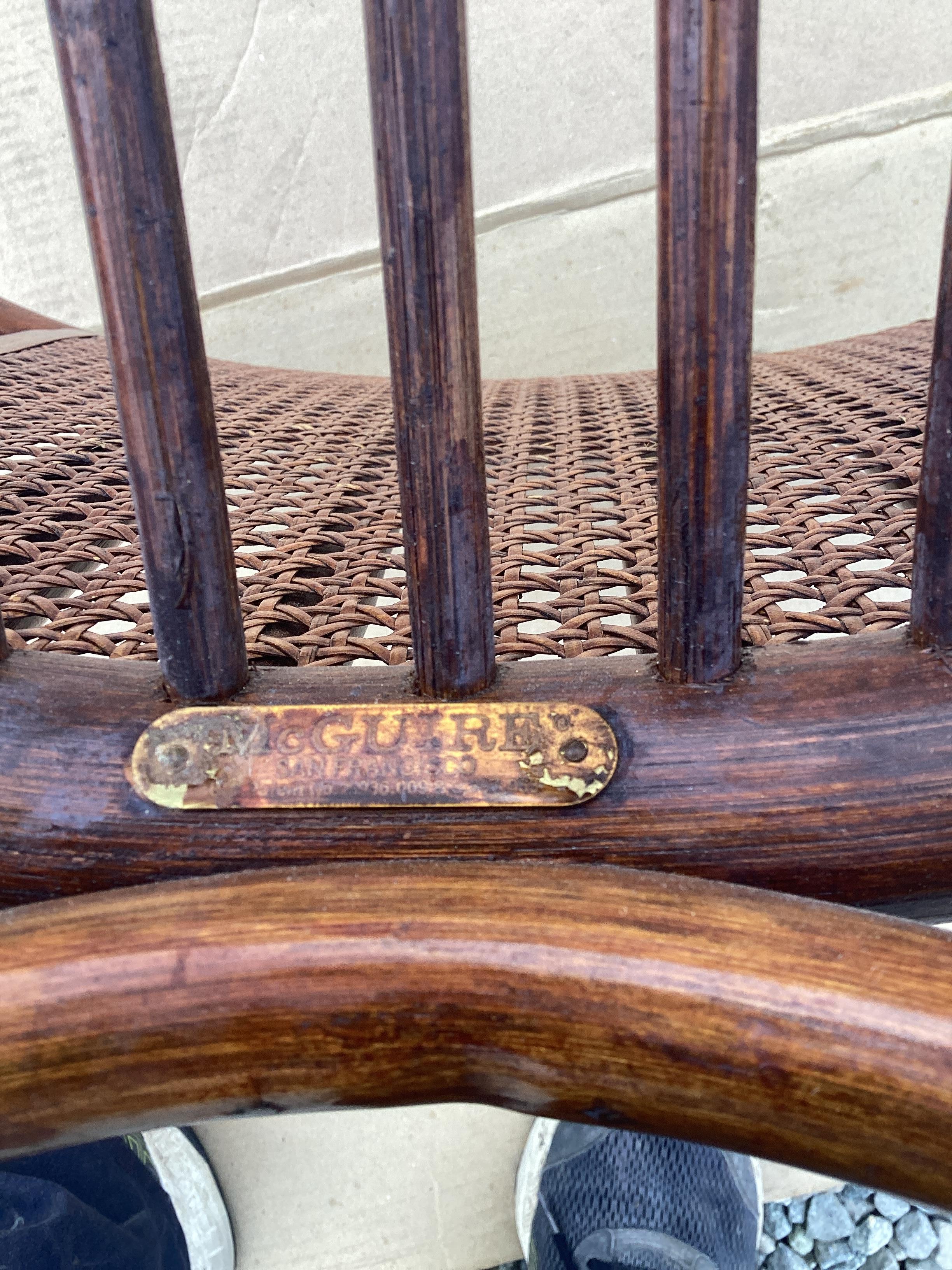 Set of 8 Vintage McGuire Rattan Dining Chairs 5