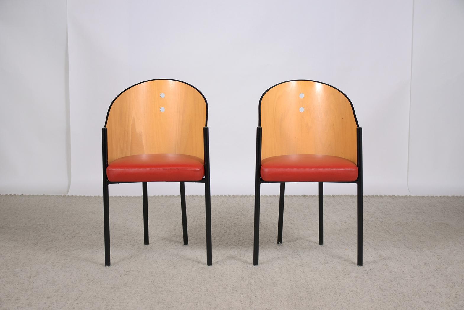 Chaises de salle à manger vintage du milieu du siècle : Elegance dans le design du dossier de baril Bon état - En vente à Los Angeles, CA