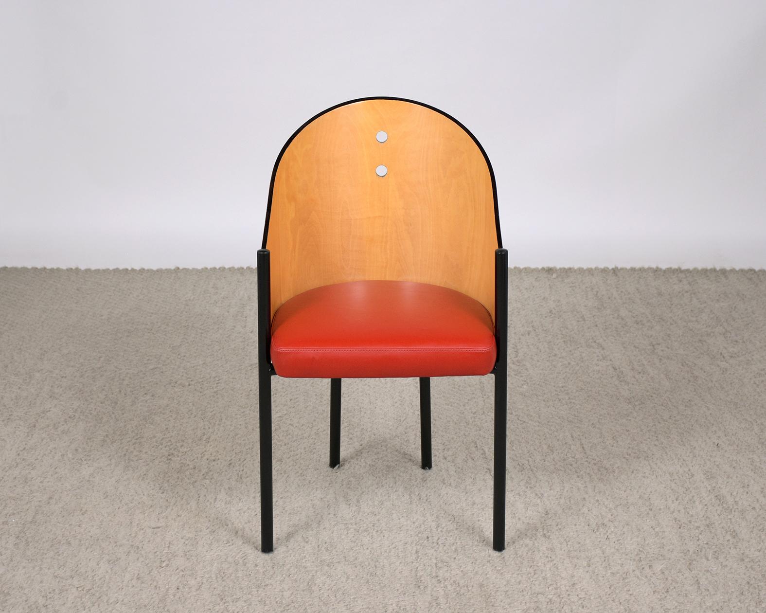 Fin du 20e siècle Chaises de salle à manger vintage du milieu du siècle : Elegance dans le design du dossier de baril en vente