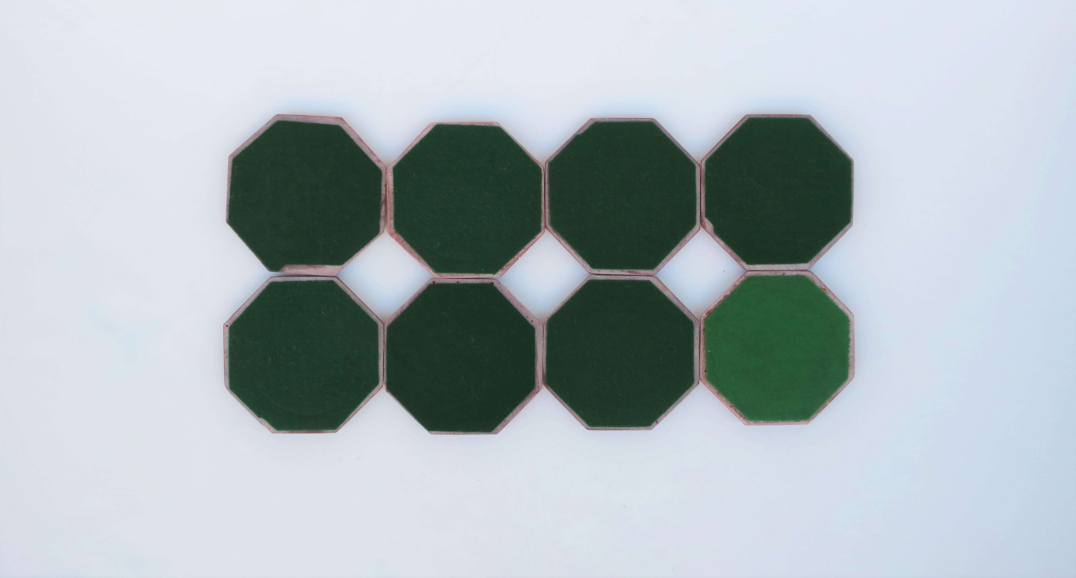 Modern Onyx Marble Style Octagonal Acrylic Coasters, Set of 8 6