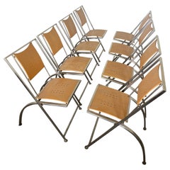 Set of 8 Vintage Postmodern Karl Friedrich Förster Hunter Chairs Germany 1980s