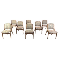 Set of 8 vintage scandinavian dining chairs, 1960s