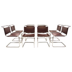 Set of 8 Vintage Spoleto Chairs by Knoll Studio, 1970s