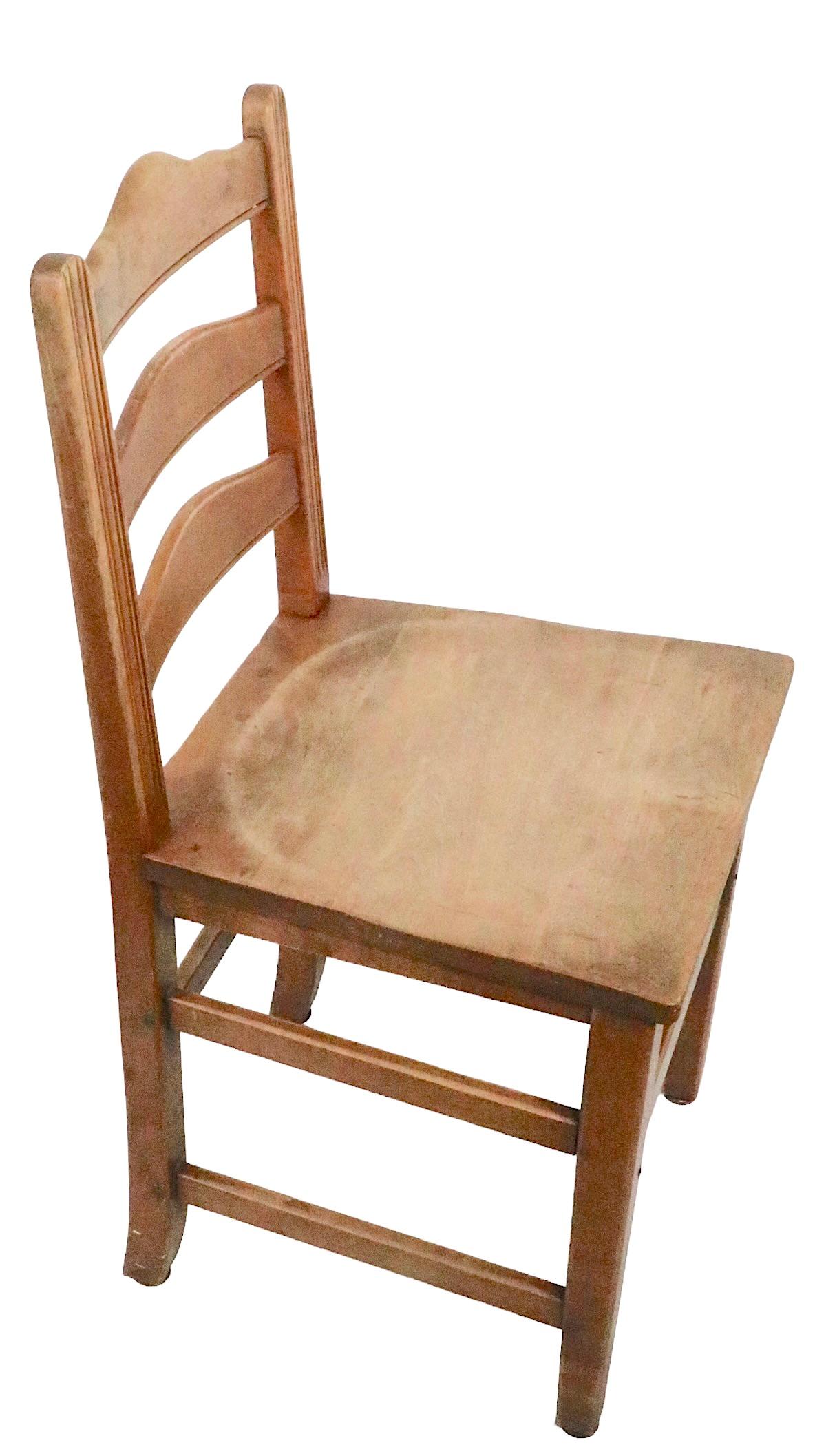 old wood school chairs