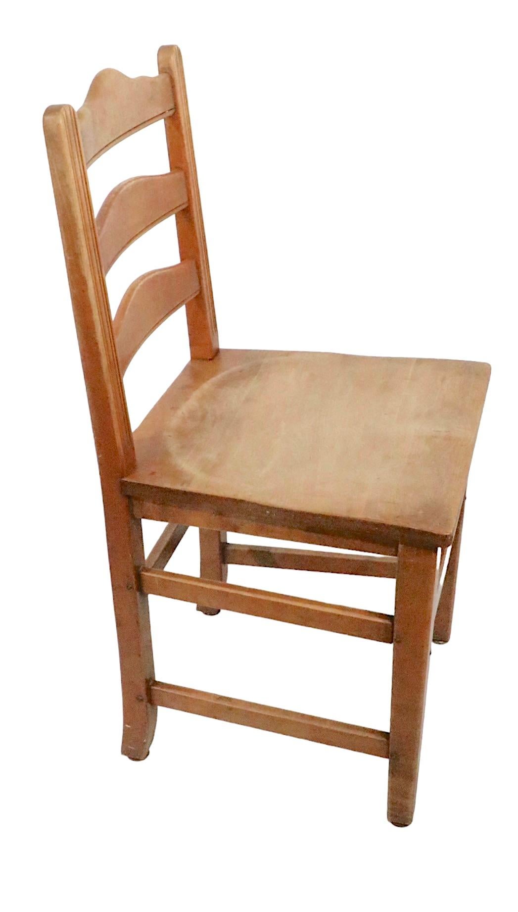 Arts and Crafts Set of 8 Vintage Stickley Cherry Valley Model 1S-71 Dining Farmhouse Cafe Chairs