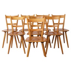 Set of 8 Vintage Tübingen Dining Chairs Schäfer Germany 1960s Mid Century