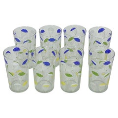 Set of 8 Used Tumblers with Parachute Design. 