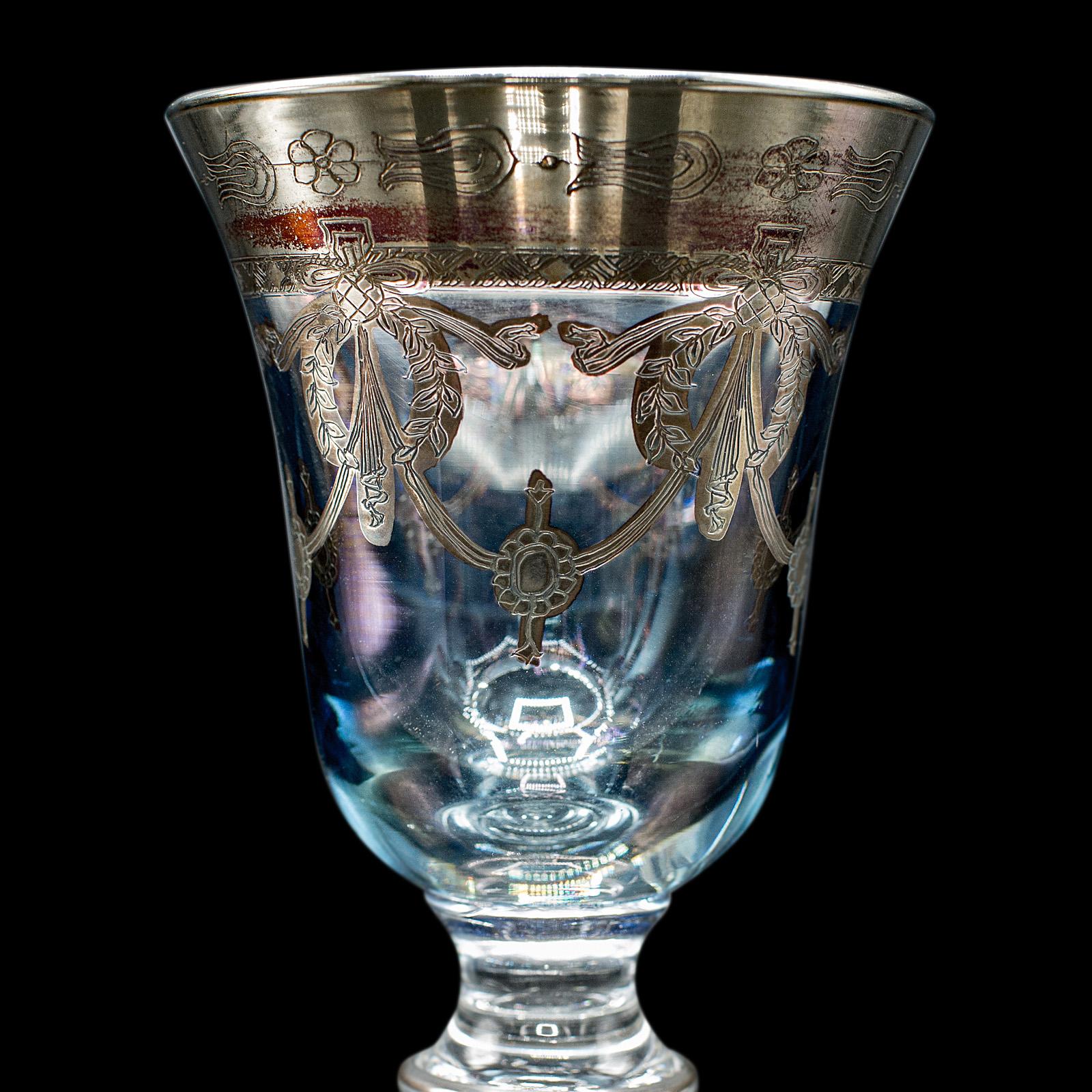 Set de 8 gobelets à vin Vintage Glass, italien, fait main, verre d'art, apéritif, liqueur en vente 2