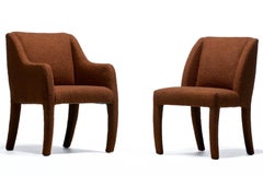Set of 8 Vladimir Kagan Dining Chairs for Directional in Mocha Brown Bouclé