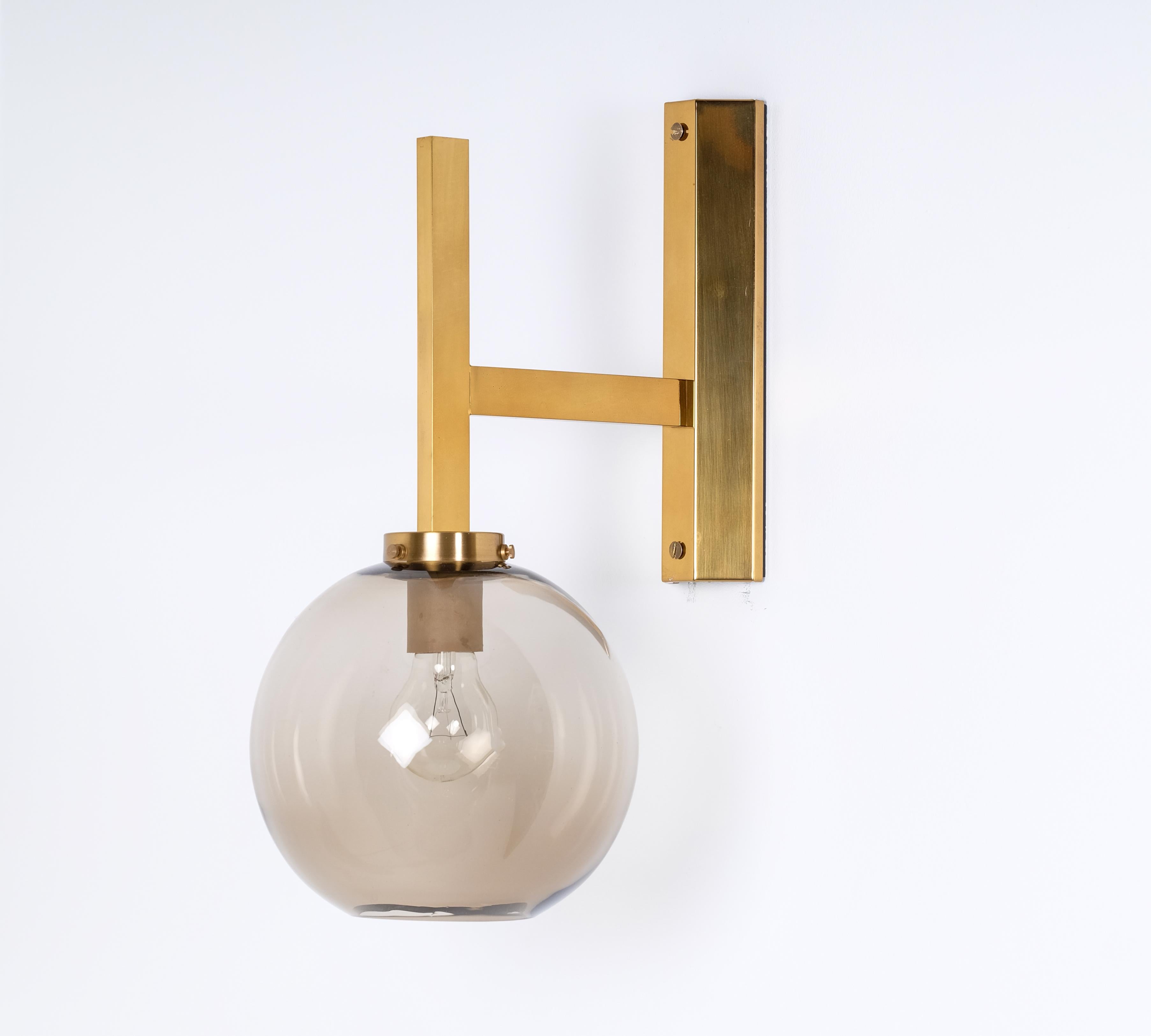 Late 20th Century Set of 8 Wall Lamps by Holger Johansson, Sweden, 1970s For Sale