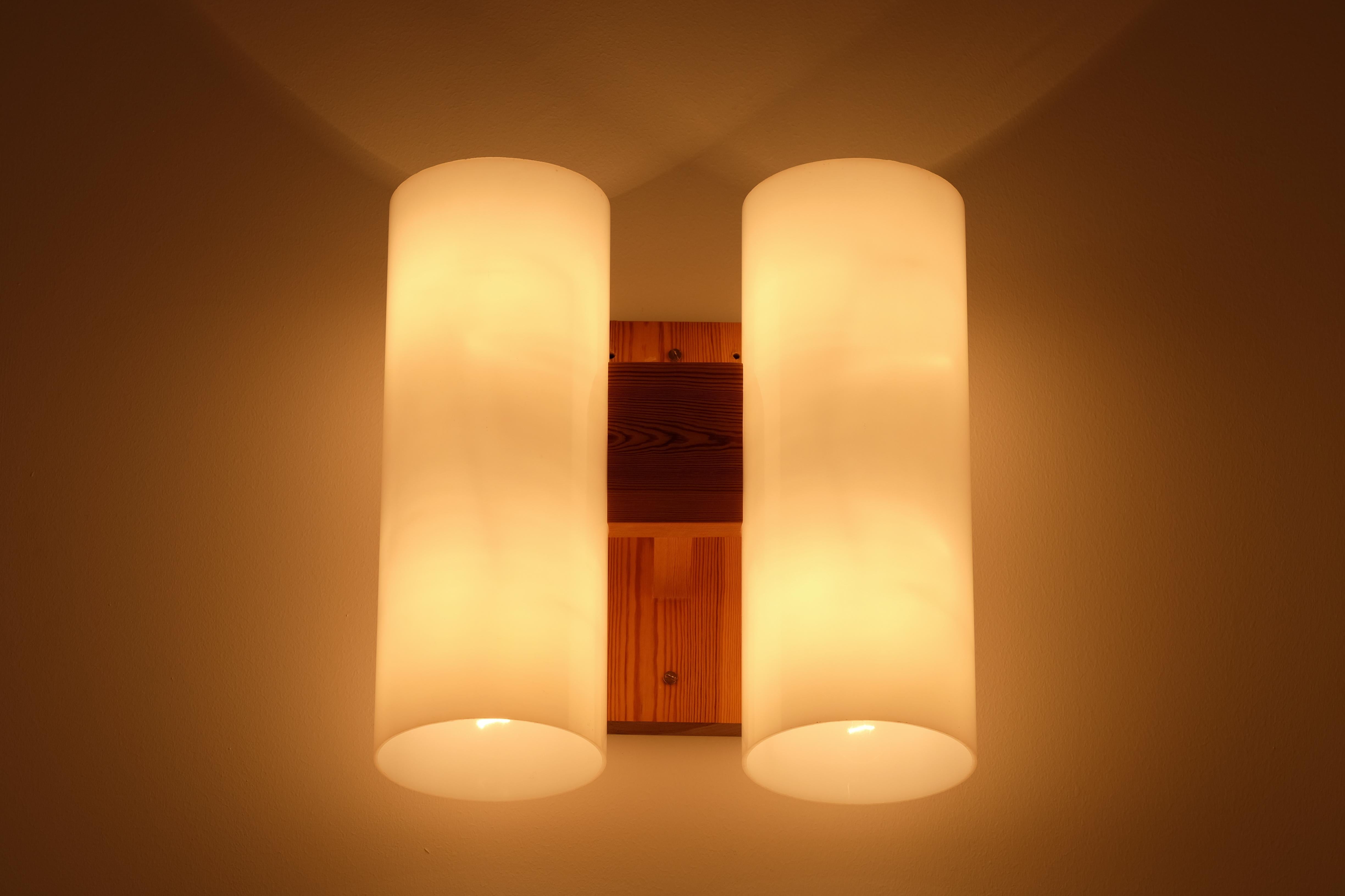 Mid-20th Century Set of 8 Wall Lamps by Uno & Östen Kristiansson for Luxus, 1960s For Sale
